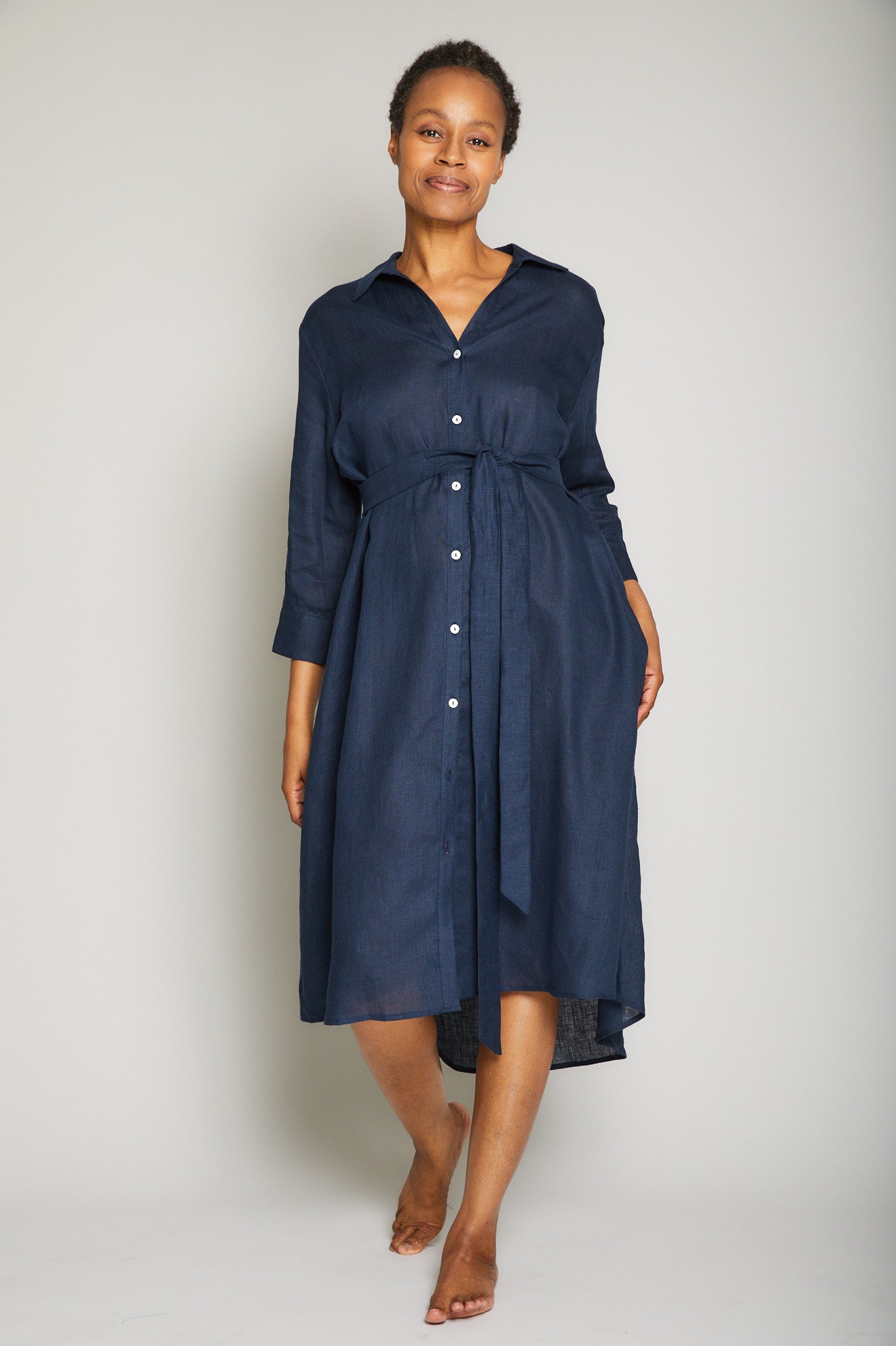 Linen Button Down Dress