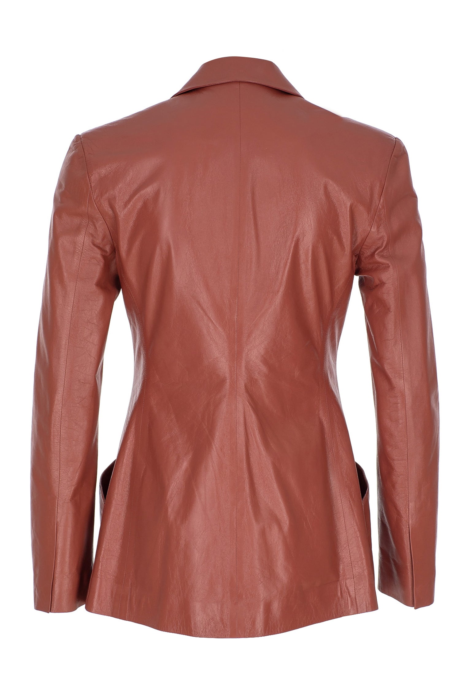 Two Button Leather Blazer