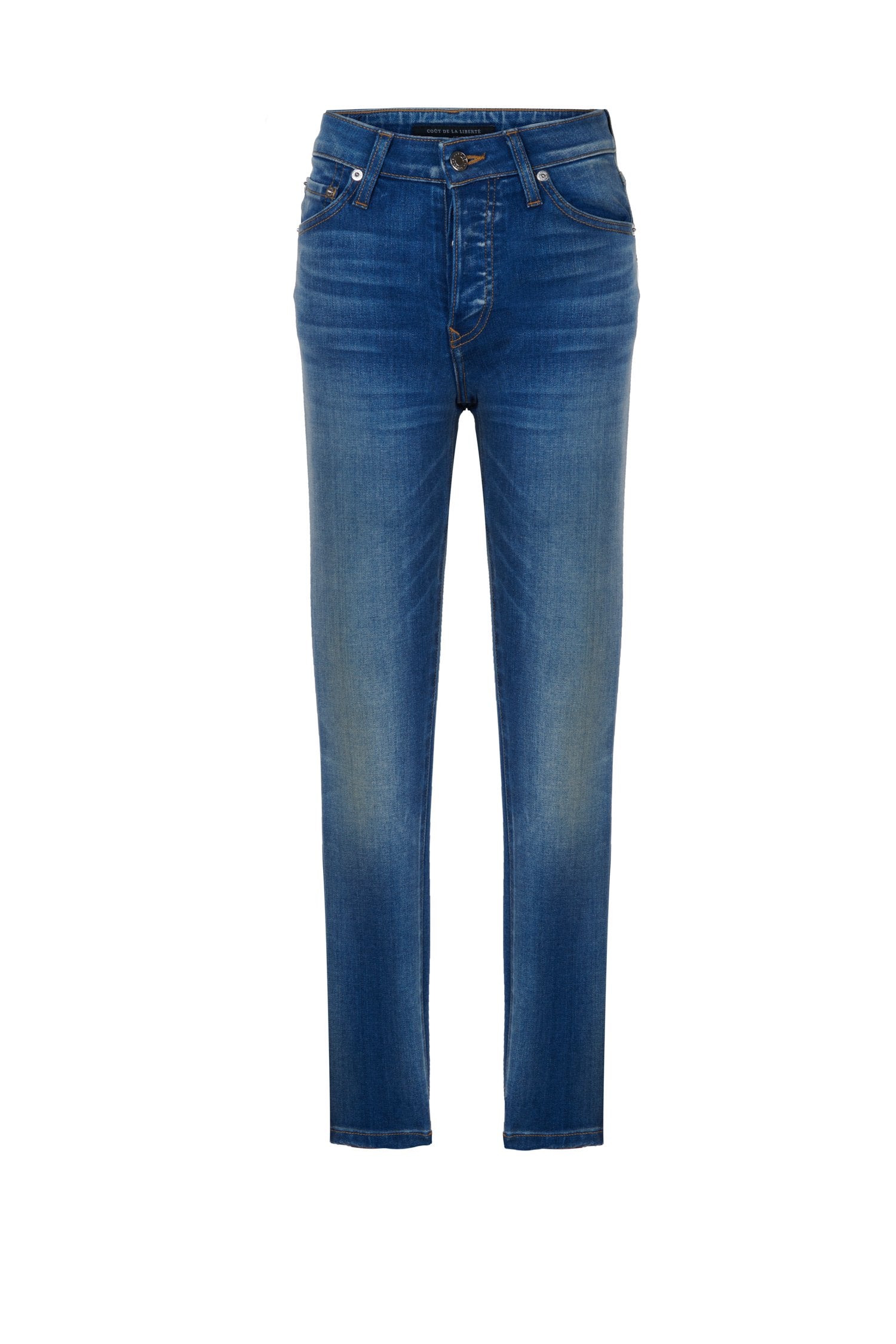 High Rise Skinny Button Fly