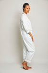 3/4 Sleeve Cropped Pant Pajama Set with Piping