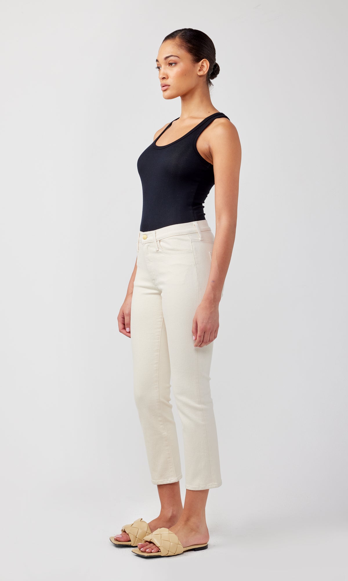 Ms. Middler - Mid Rise Cropped Loose Skinny