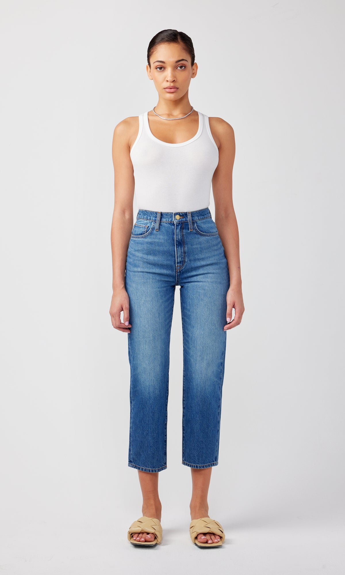 Ms. Highsmith High Rise Crop Straight Leg