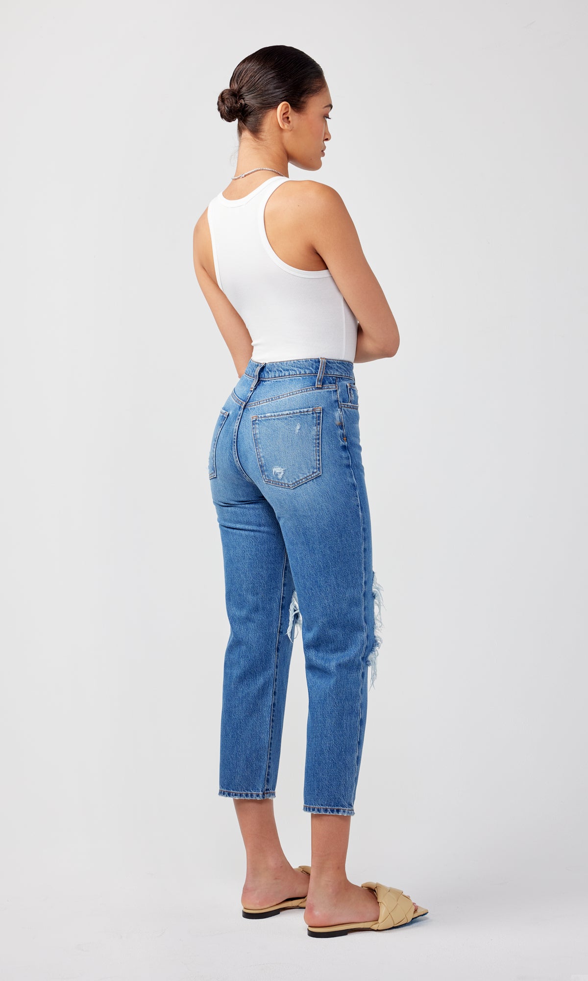 Ms. Highsmith High Rise Crop Straight Leg