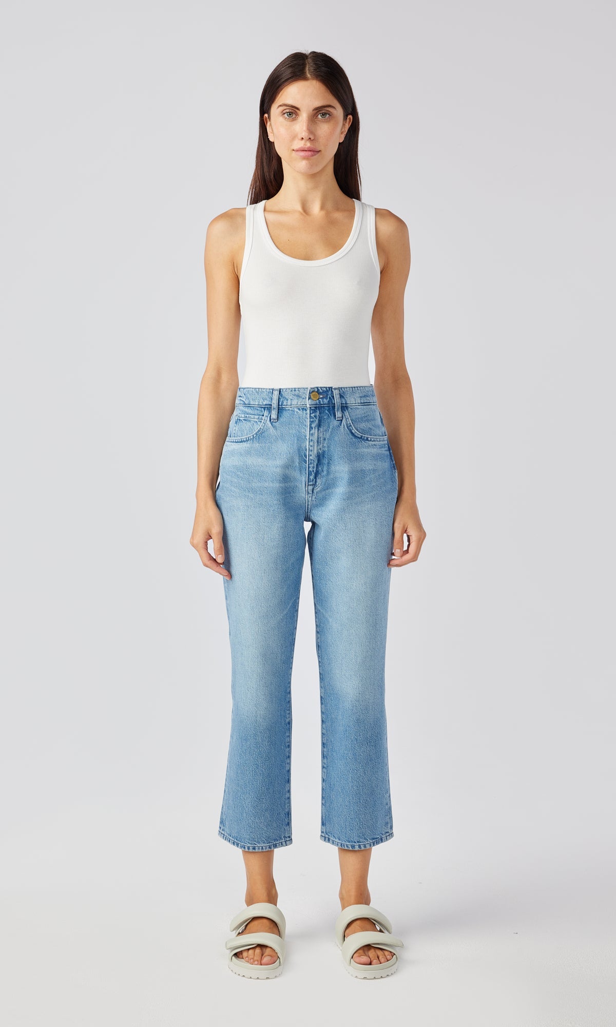 Ms. Highsmith High Rise Classic Crop Straight Leg Jean