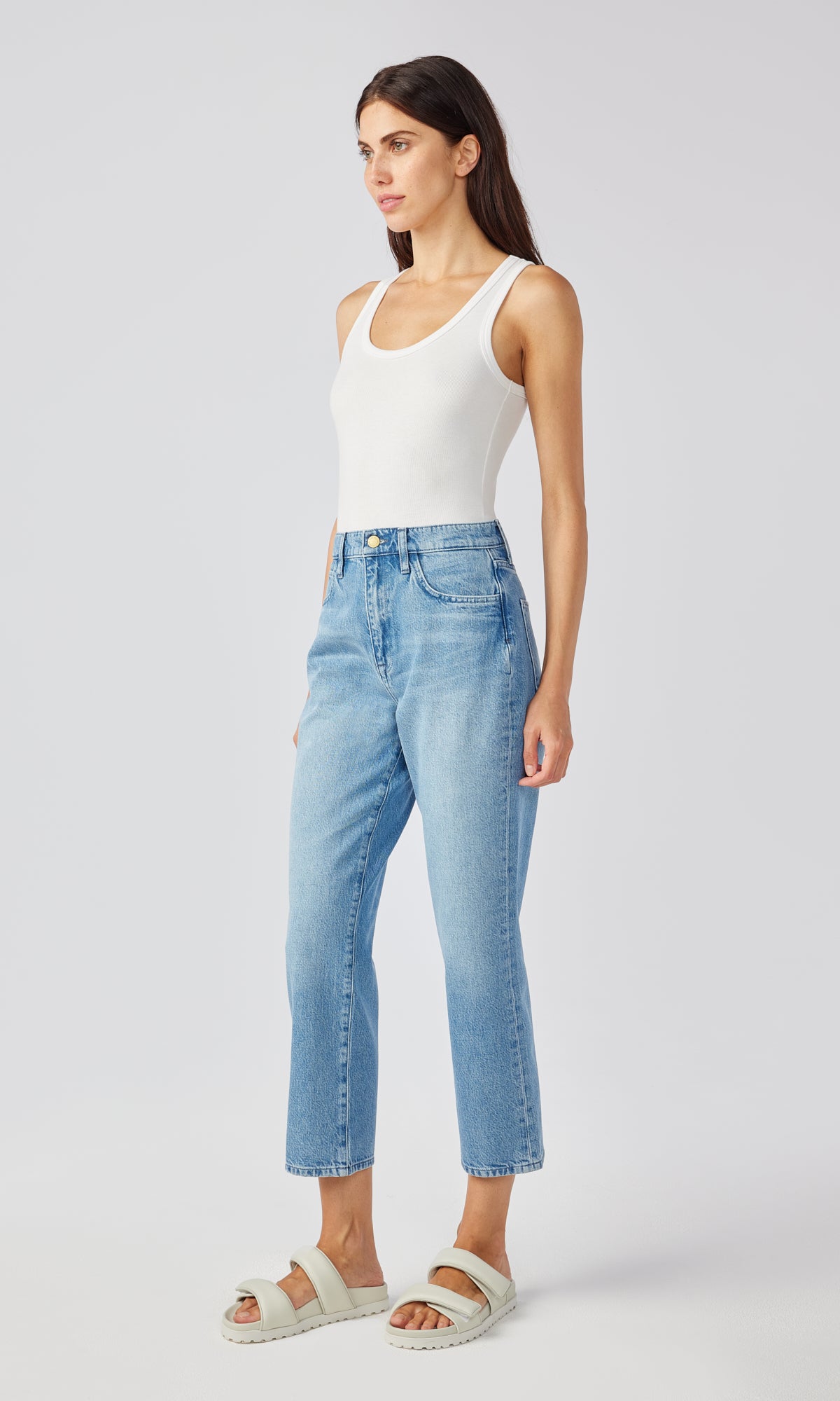 Ms. Highsmith High Rise Classic Crop Straight Leg Jean