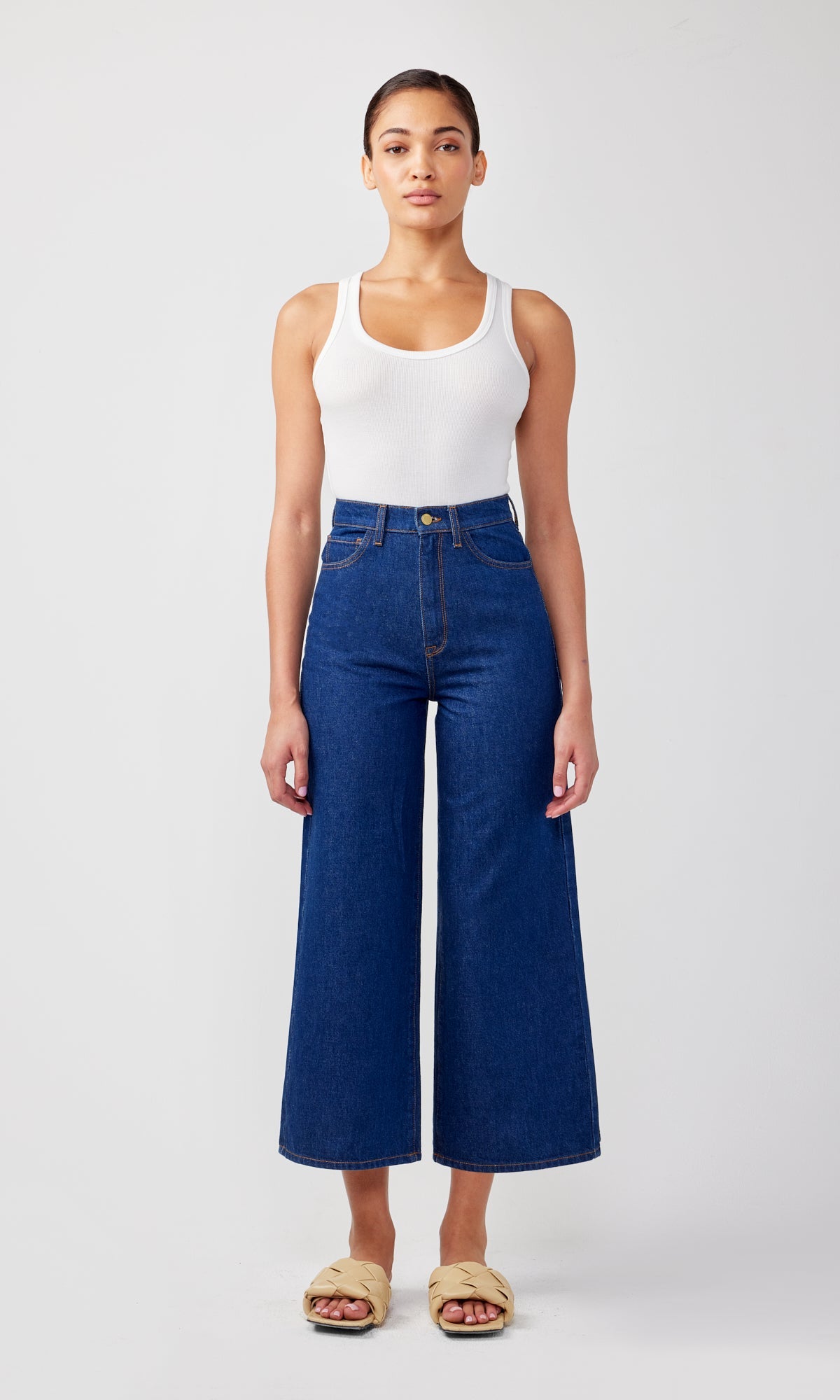 Ms. Bardot High Rise Cropped Wide Leg