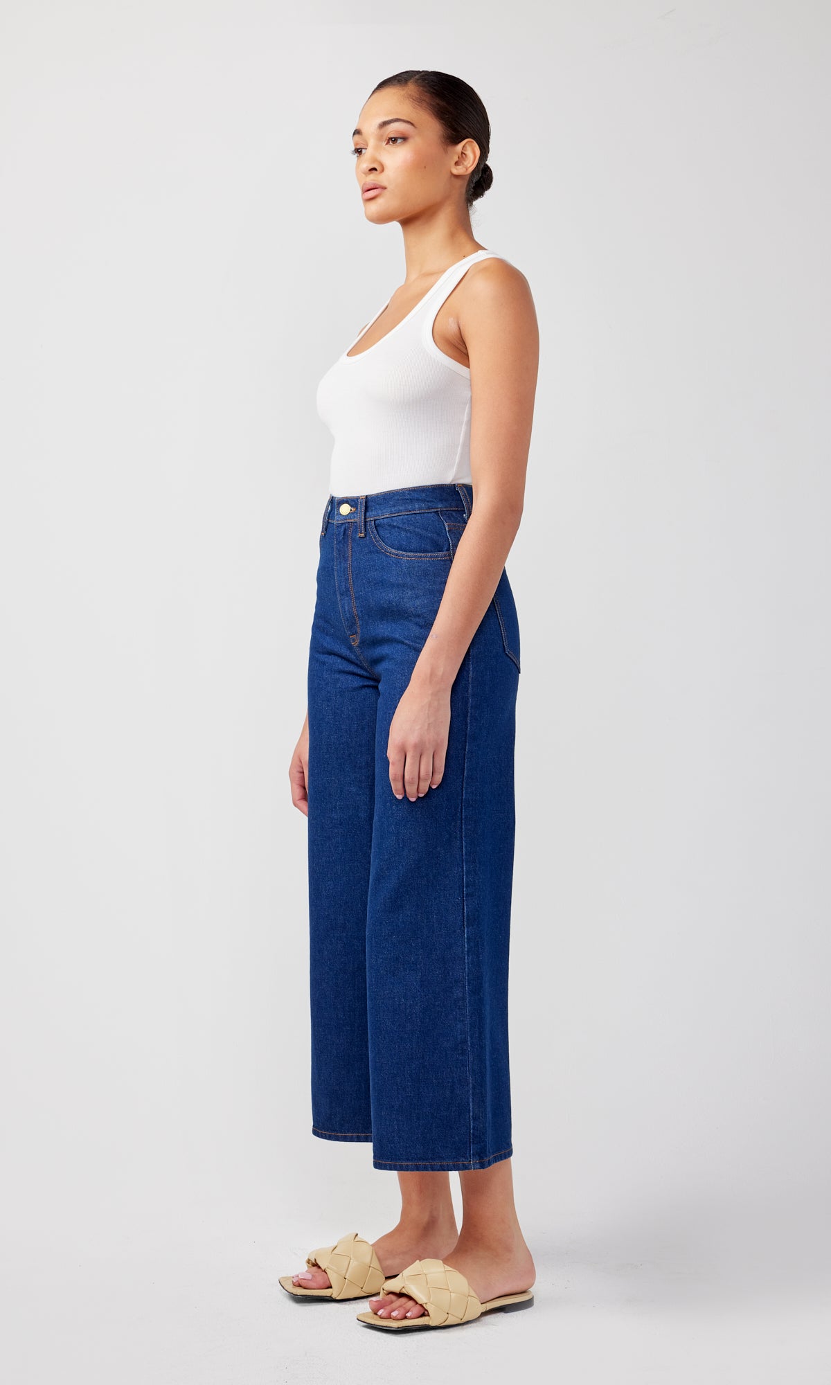 Ms. Bardot High Rise Cropped Wide Leg