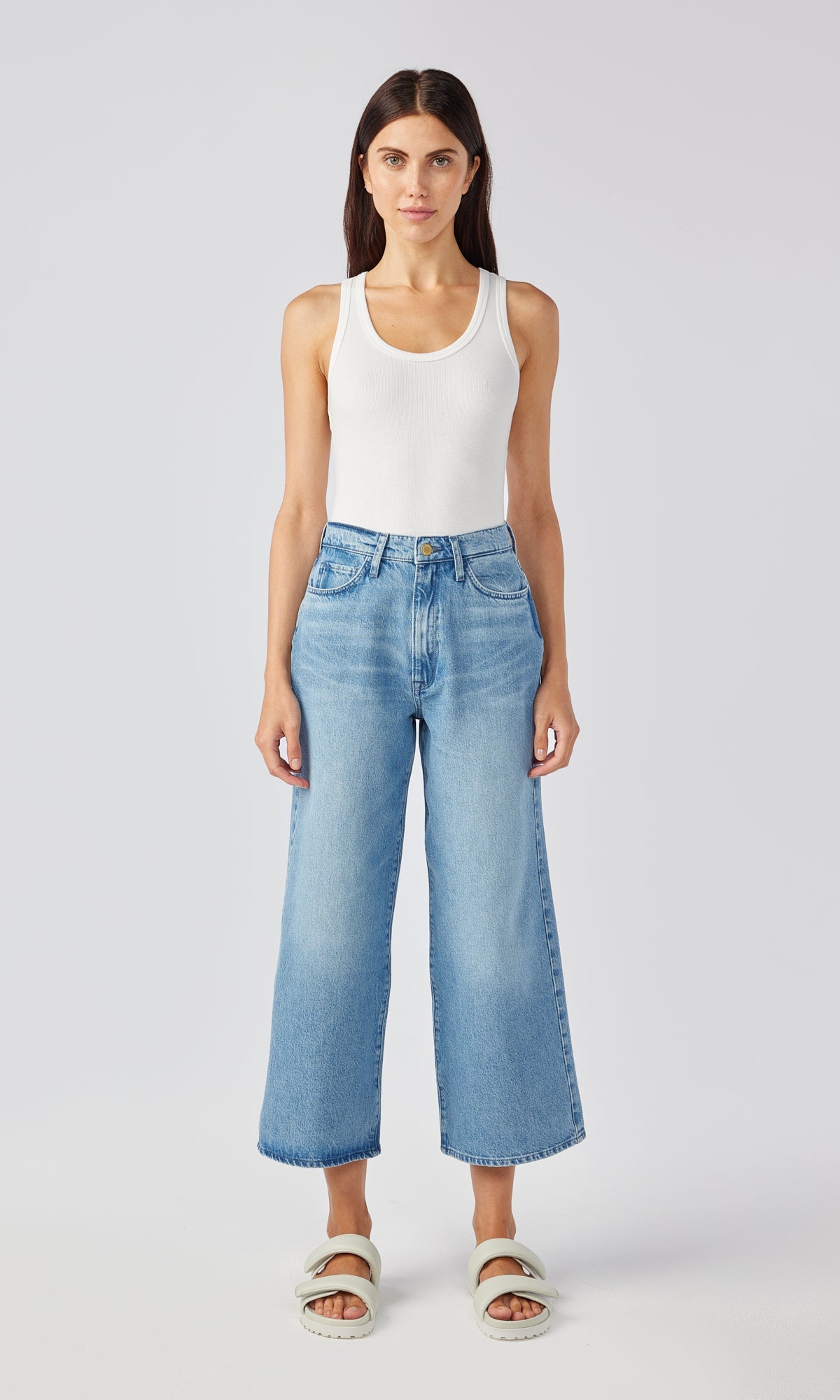 Ms. Bardot High Rise Crop Wide Leg