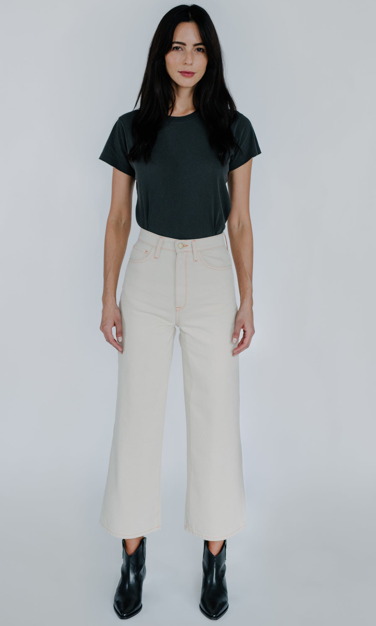 Ms. Bardot High Rise Cropped Wide Leg
