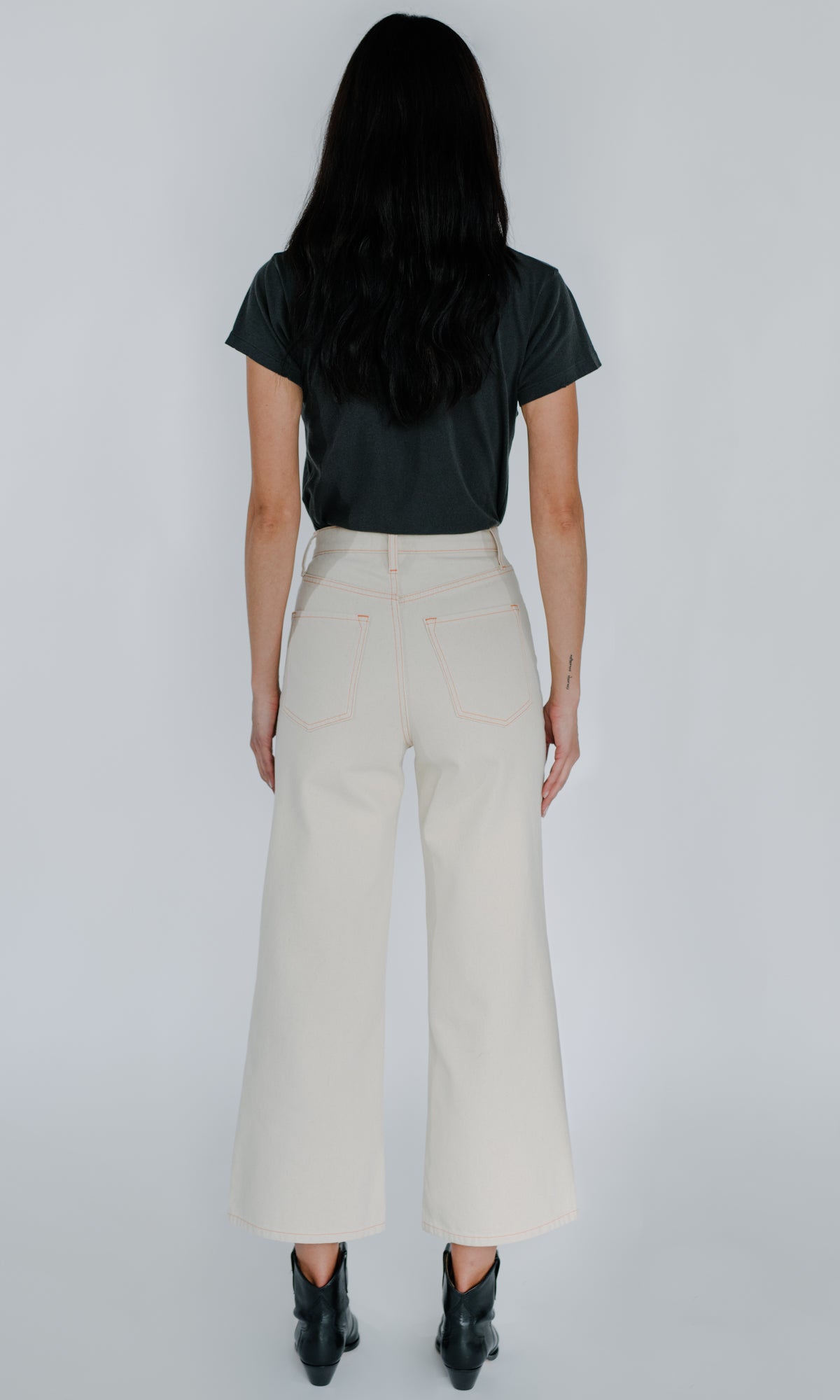 Ms. Bardot High Rise Cropped Wide Leg