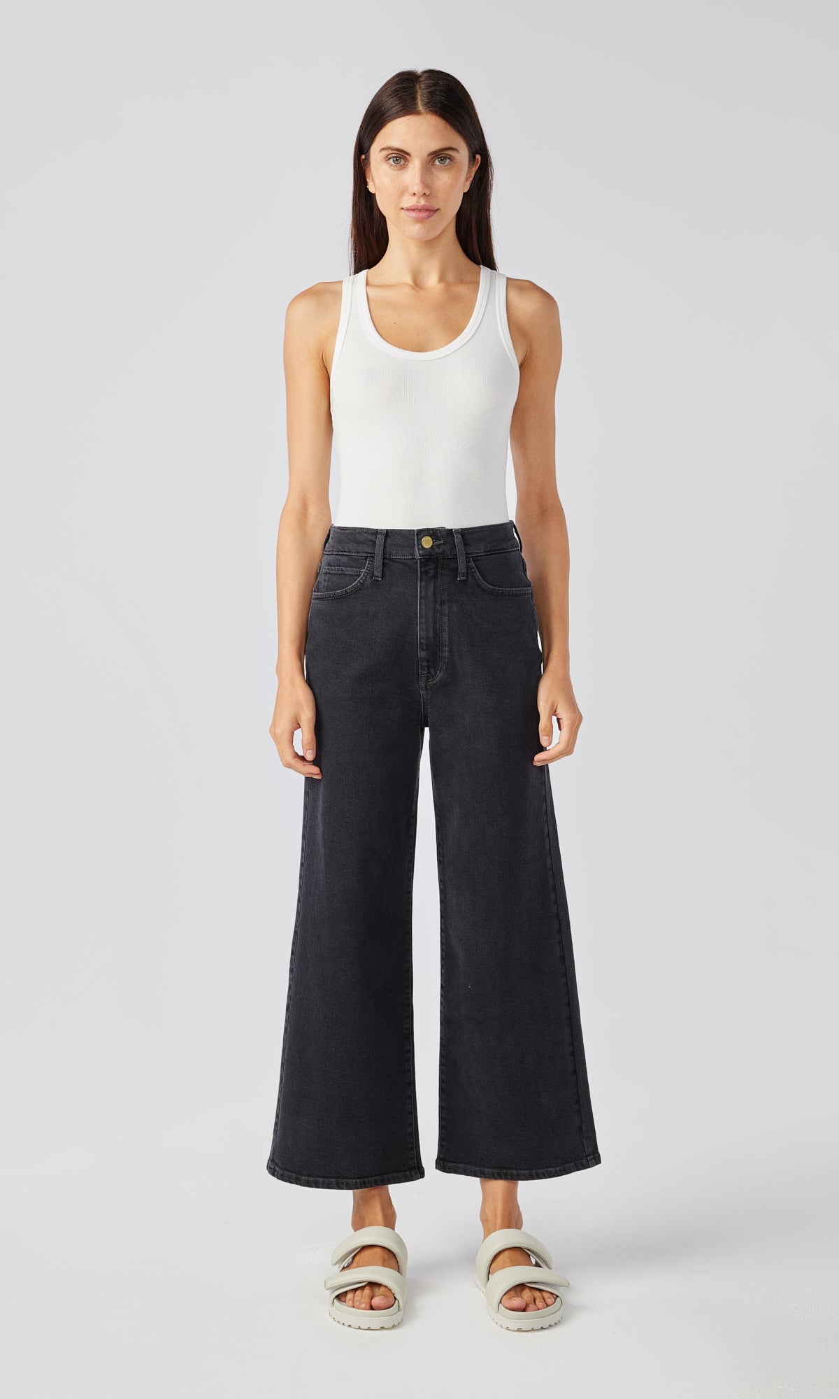 Ms. Bardot High Rise Crop Wide Leg