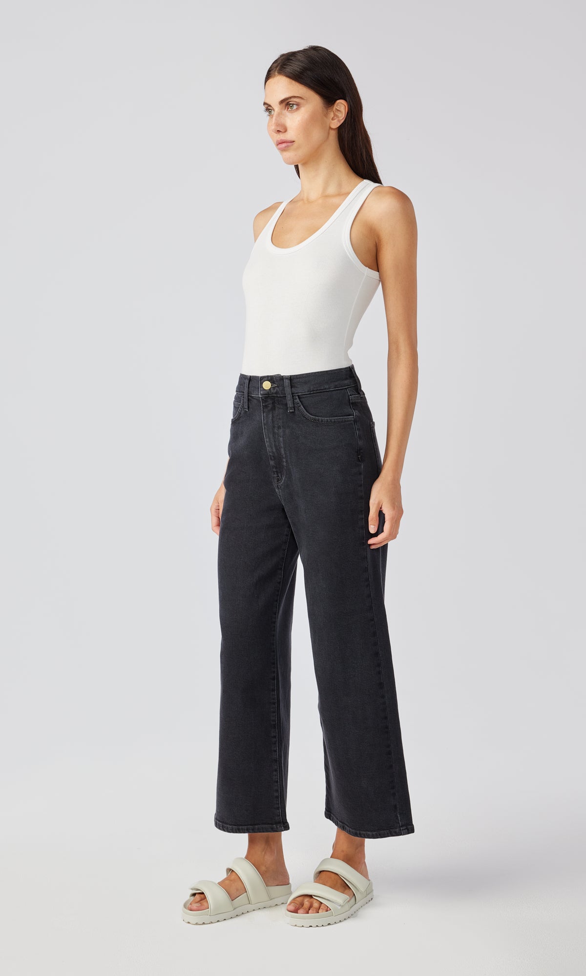 Ms. Bardot High Rise Crop Wide Leg