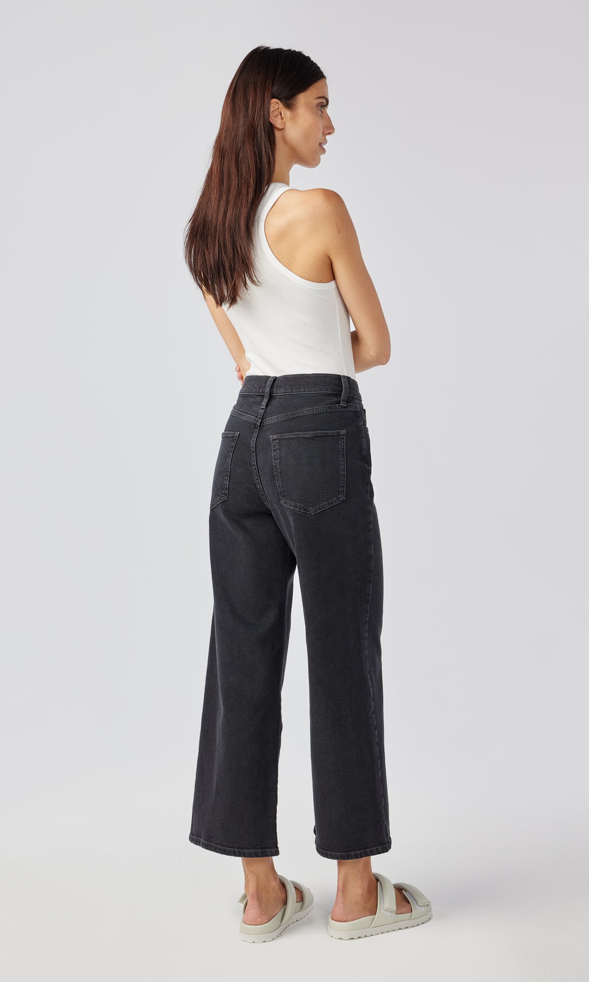 Ms. Bardot High Rise Crop Wide Leg