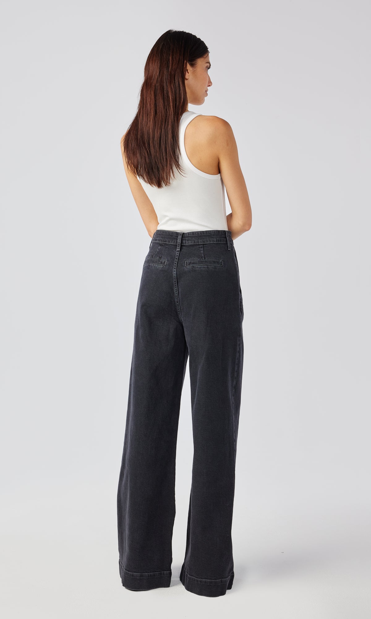 Ms. Hayworth V-High Rise Pleated Wide Leg