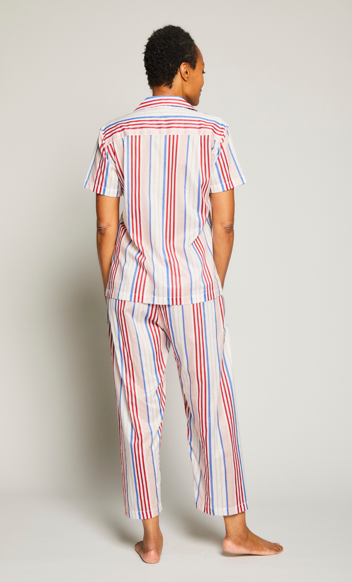 Striped SS Cropped Pant PJ Set