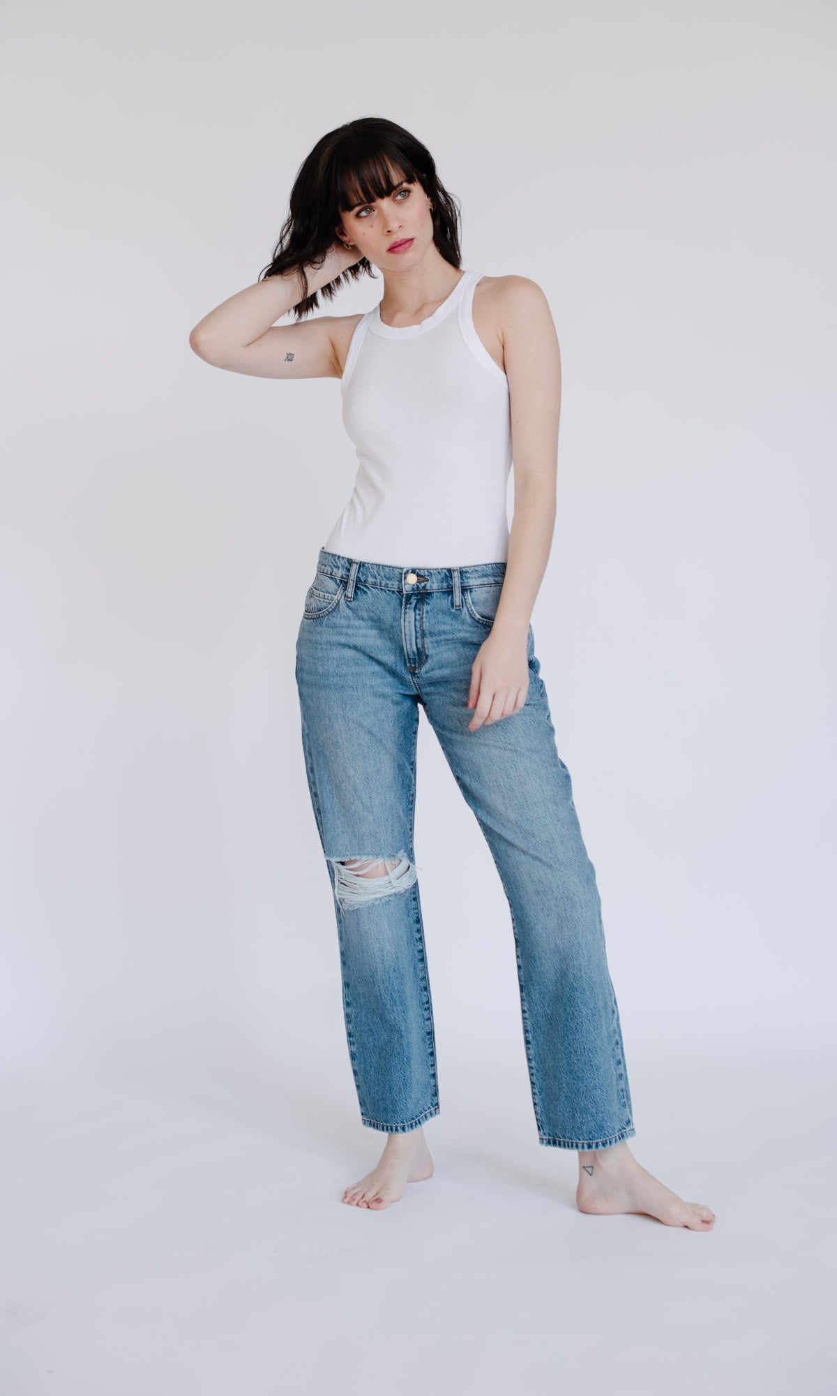 Mid Rise Straight Leg