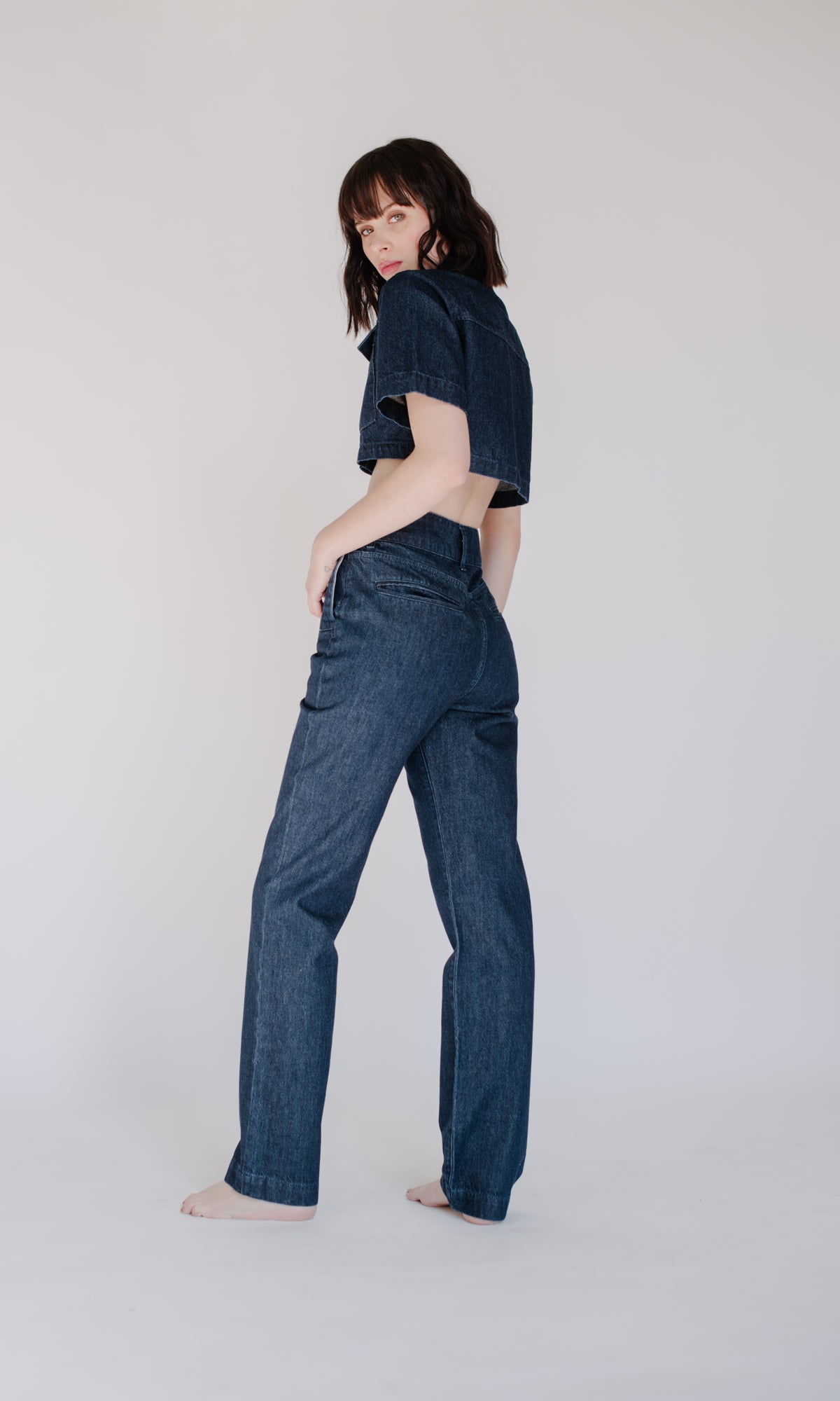 High Rise Exaggerated Wb Trouser Jean