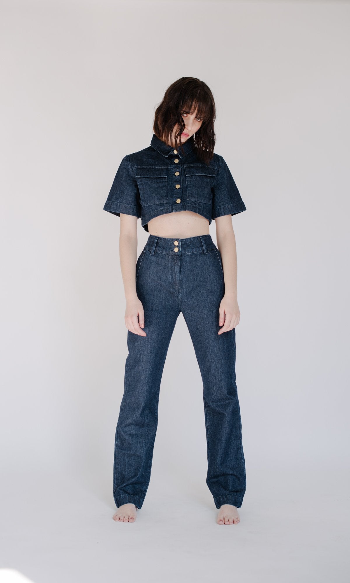 High Rise Exaggerated Wb Trouser Jean