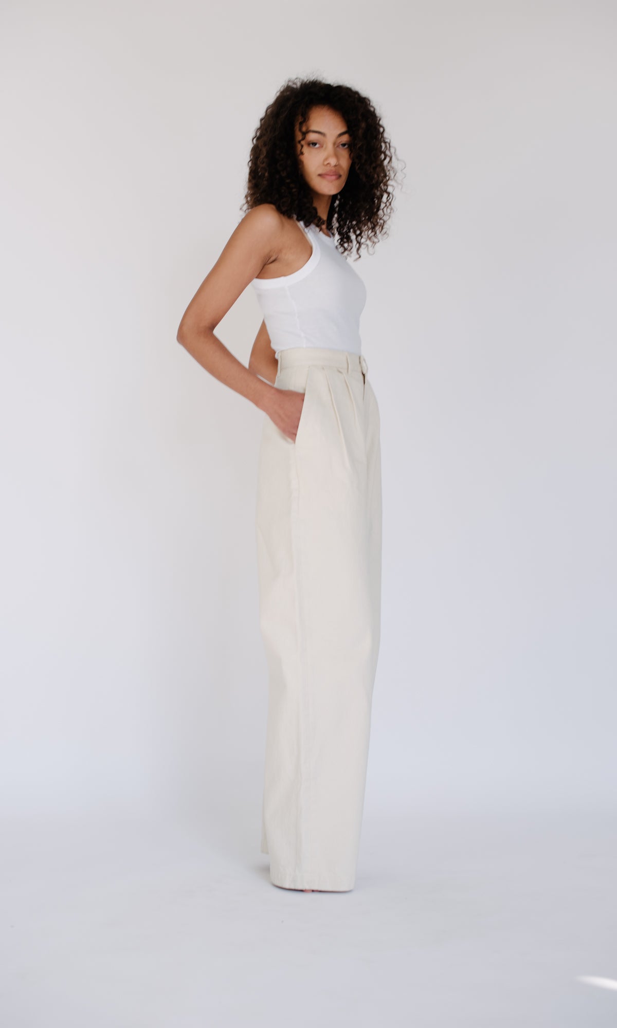 High Waisted Pleated Pant