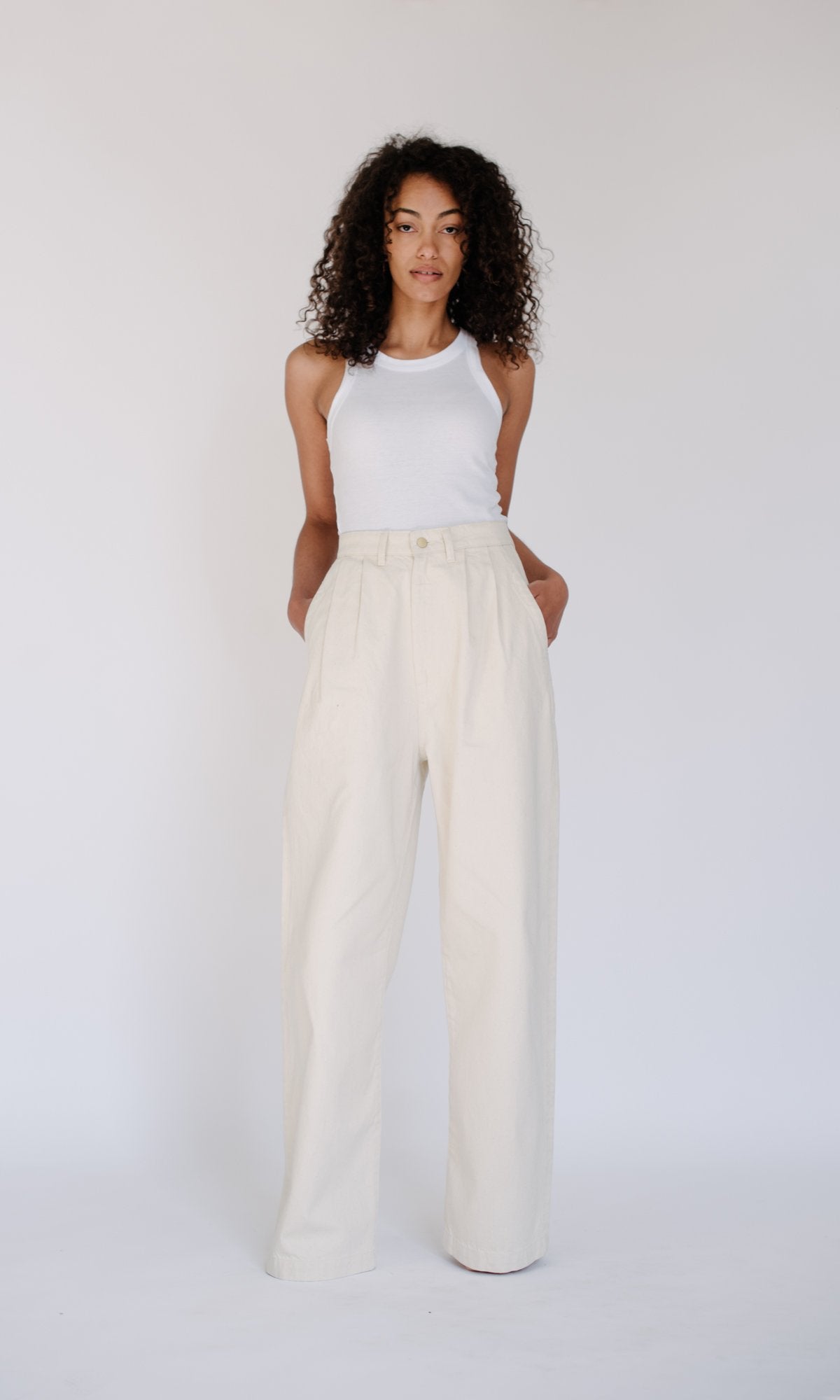 High Waisted Pleated Pant