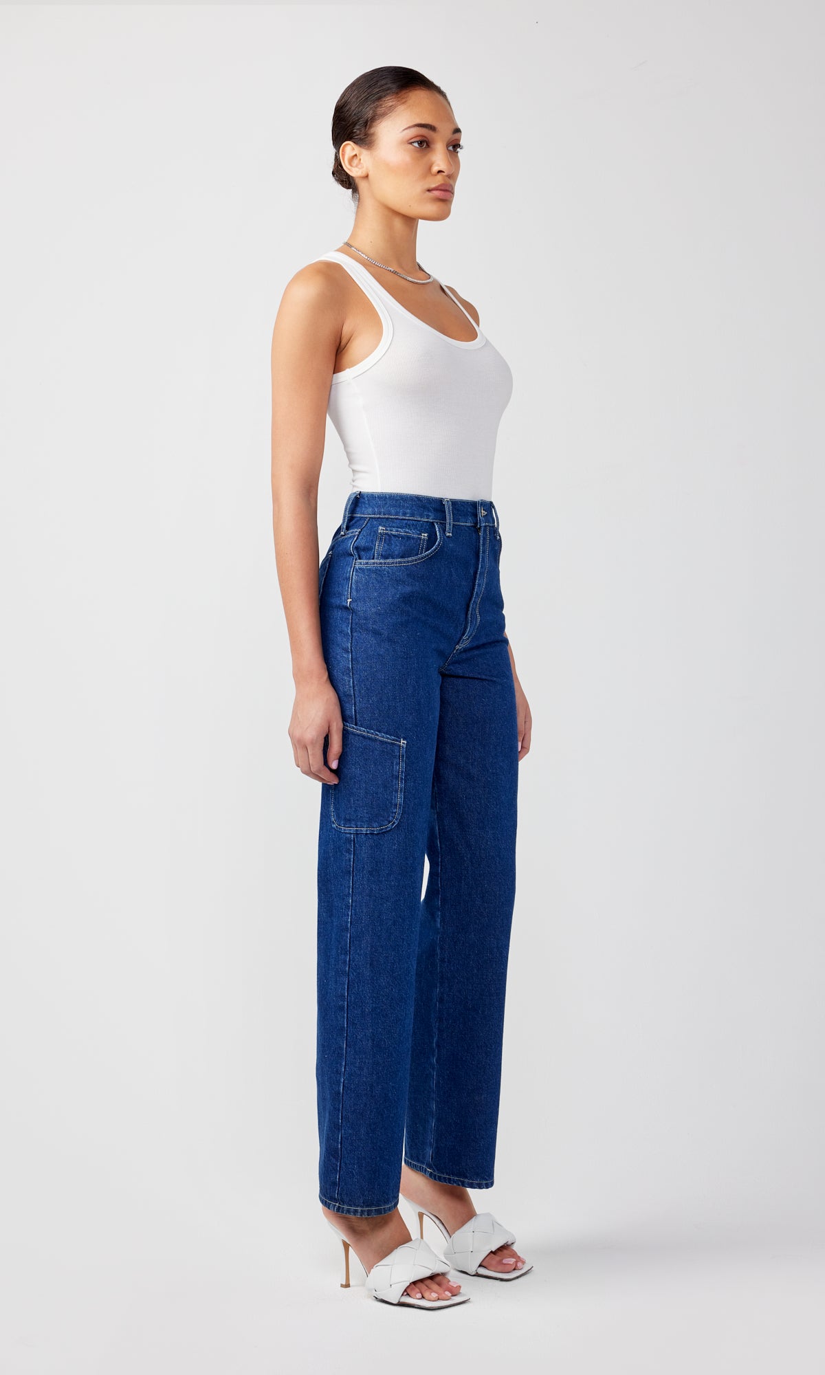 Ms. Klieo HIgh Rise Baggy Cargo Jean