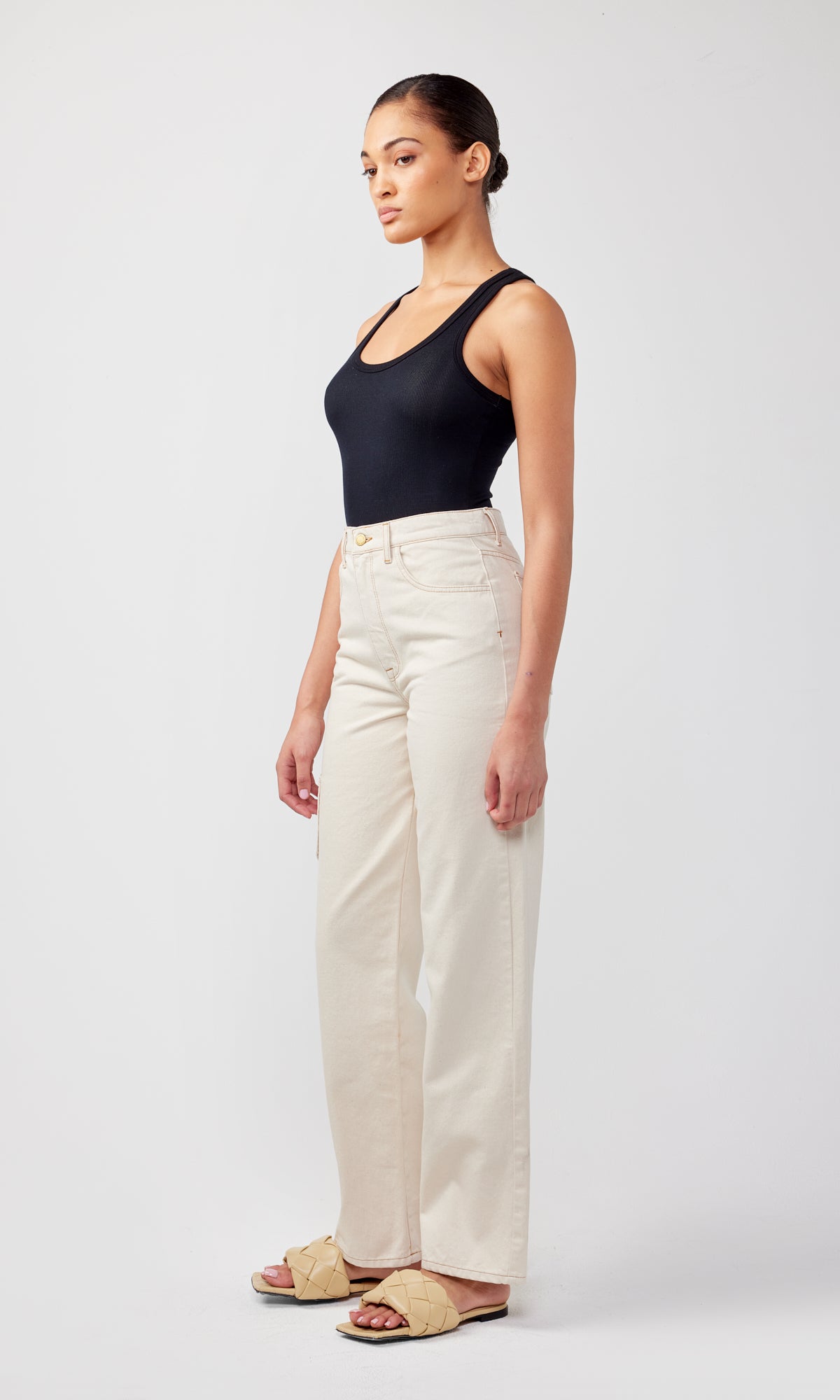 Ms. Klieo HIgh Rise Baggy Cargo Jean