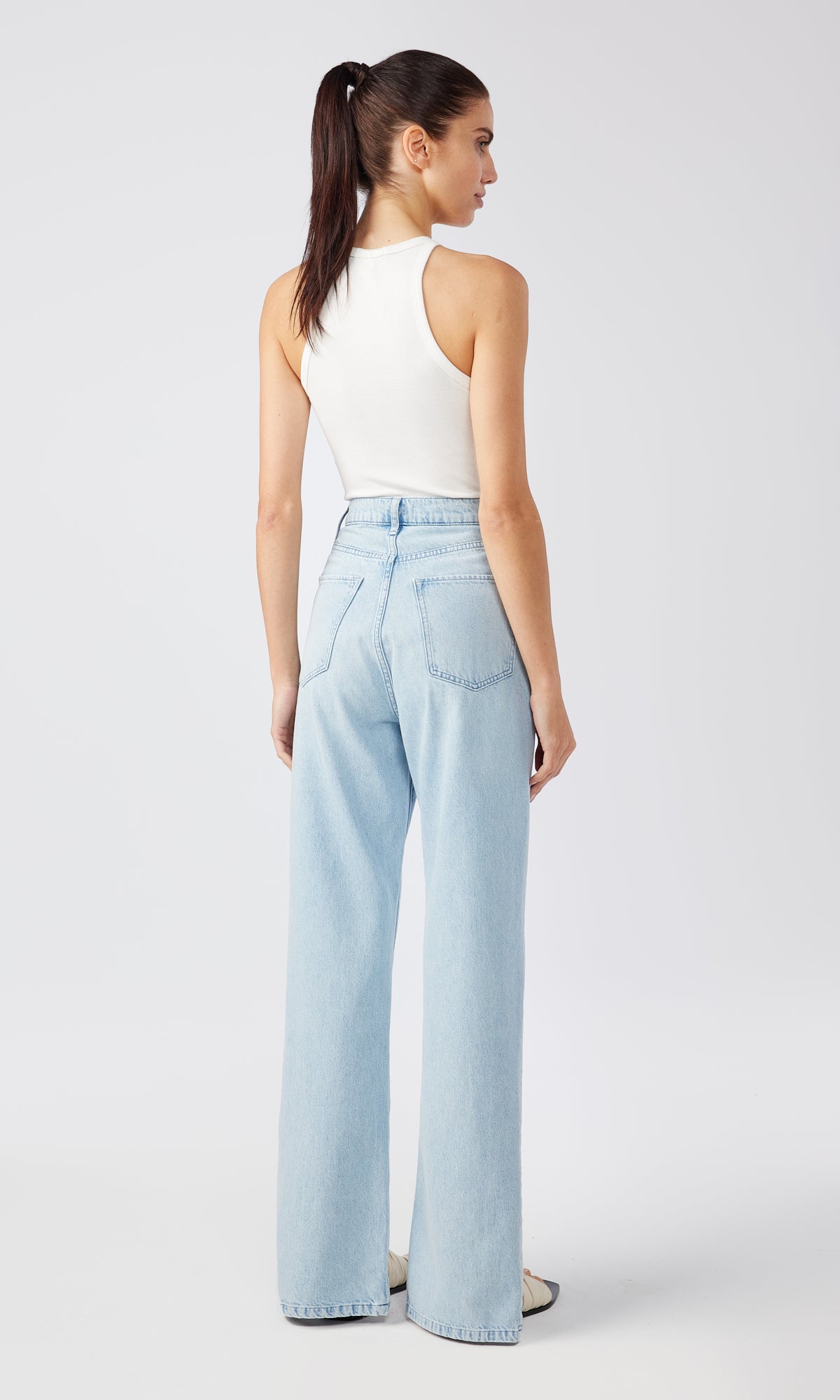 Ms. Hart Petal Hem High Rise Straight Leg Jean