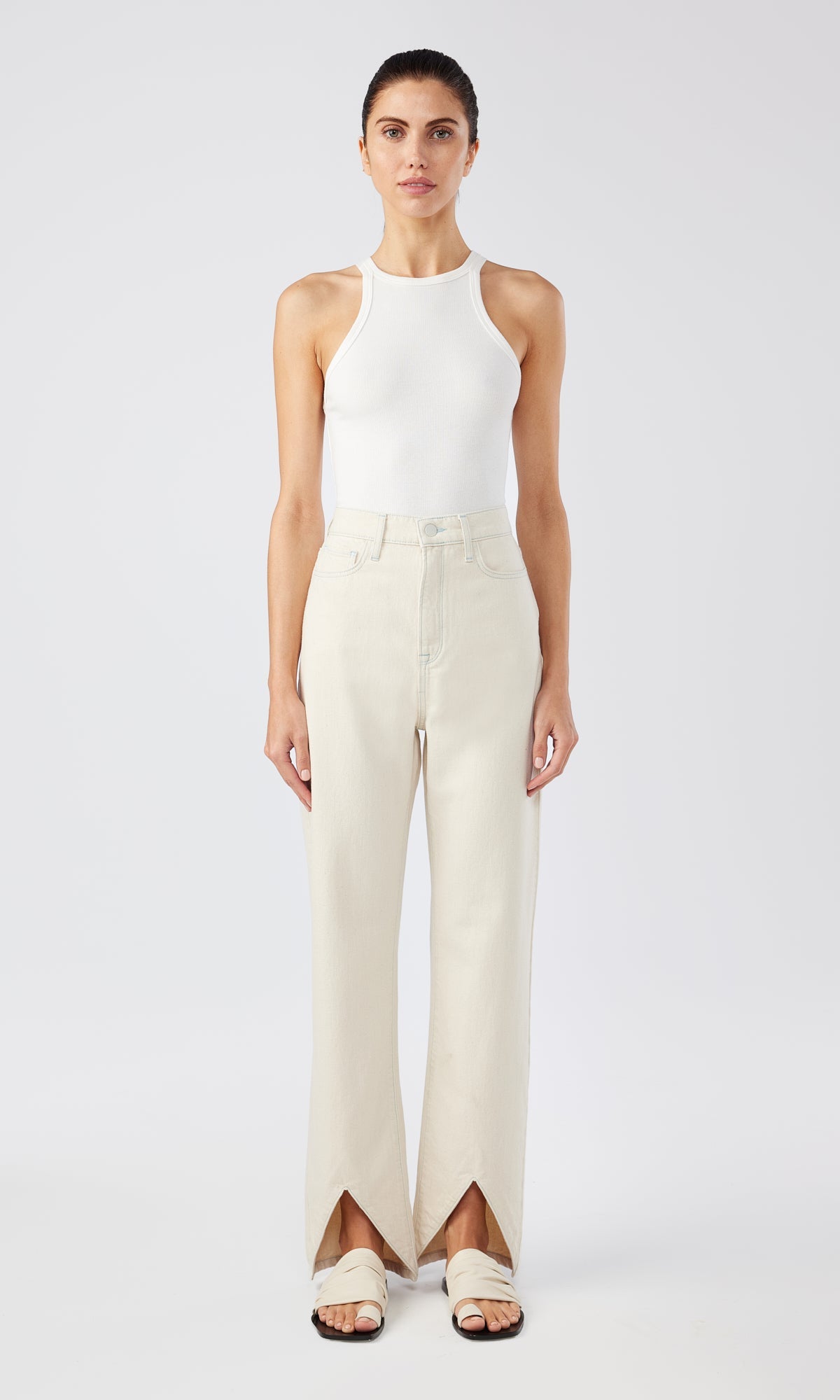 Ms. Hart Petal Hem High Rise Straight Leg Jean