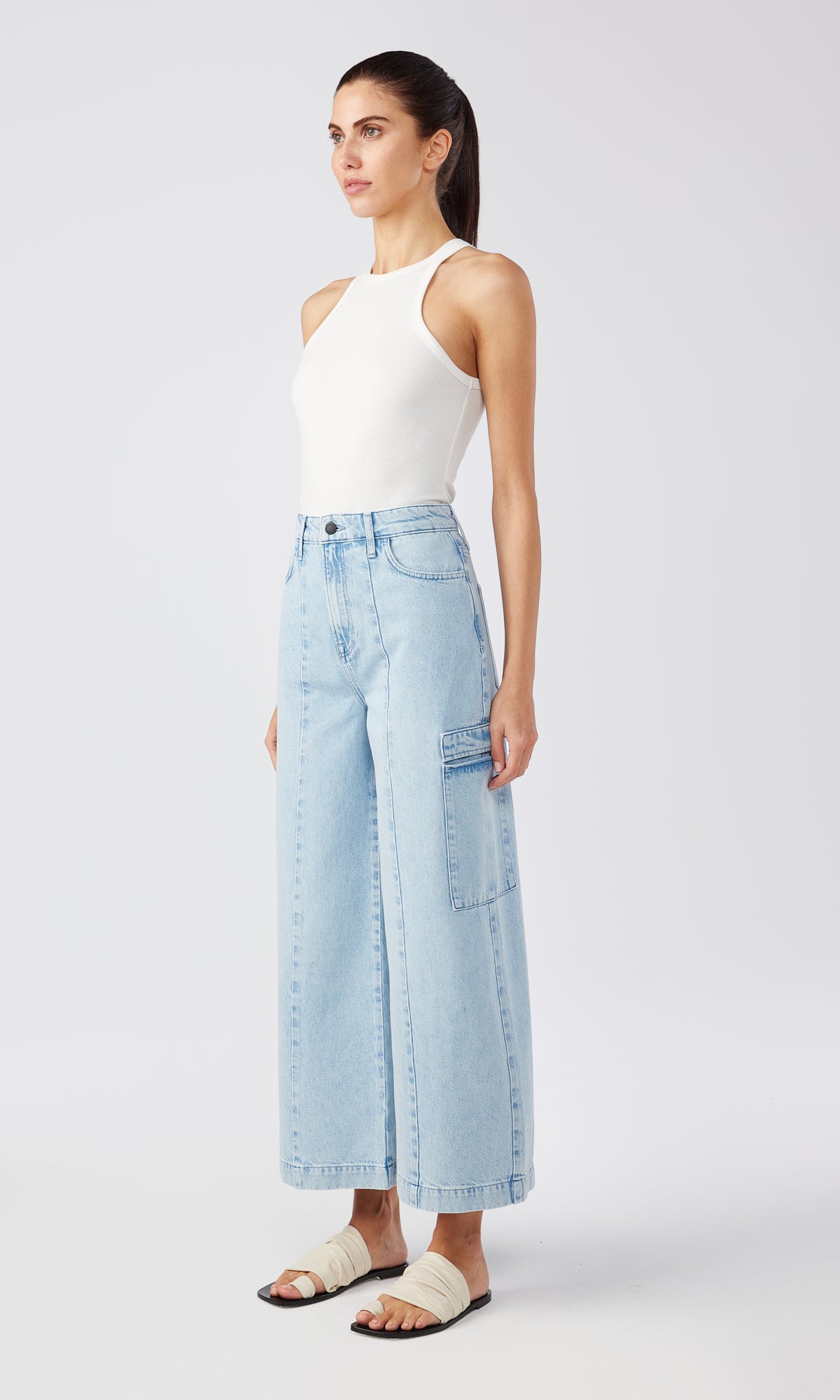 Ms. Campbell Cropped High Rise Cargo Jean