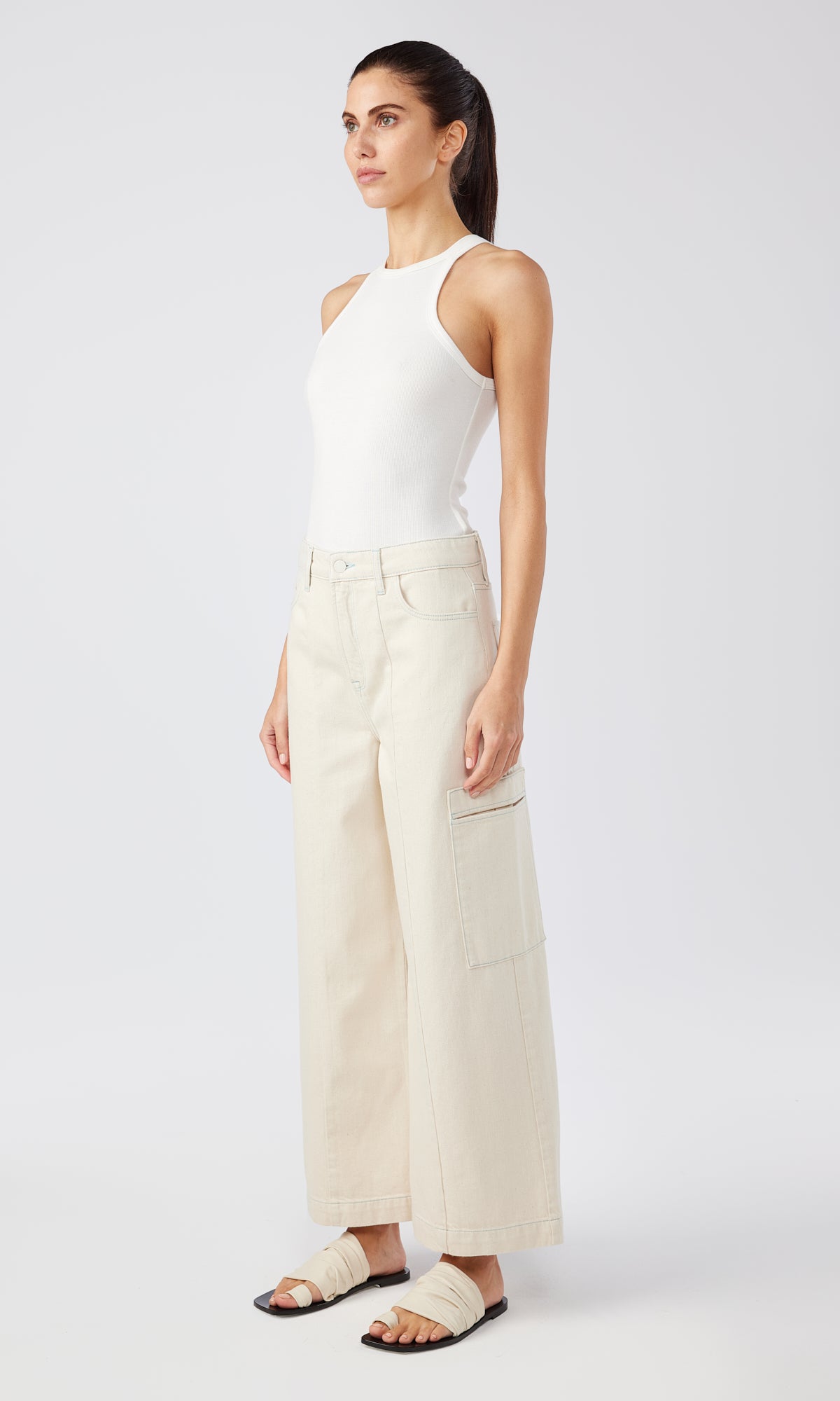 Ms. Campbell Cropped High Rise Cargo Jean