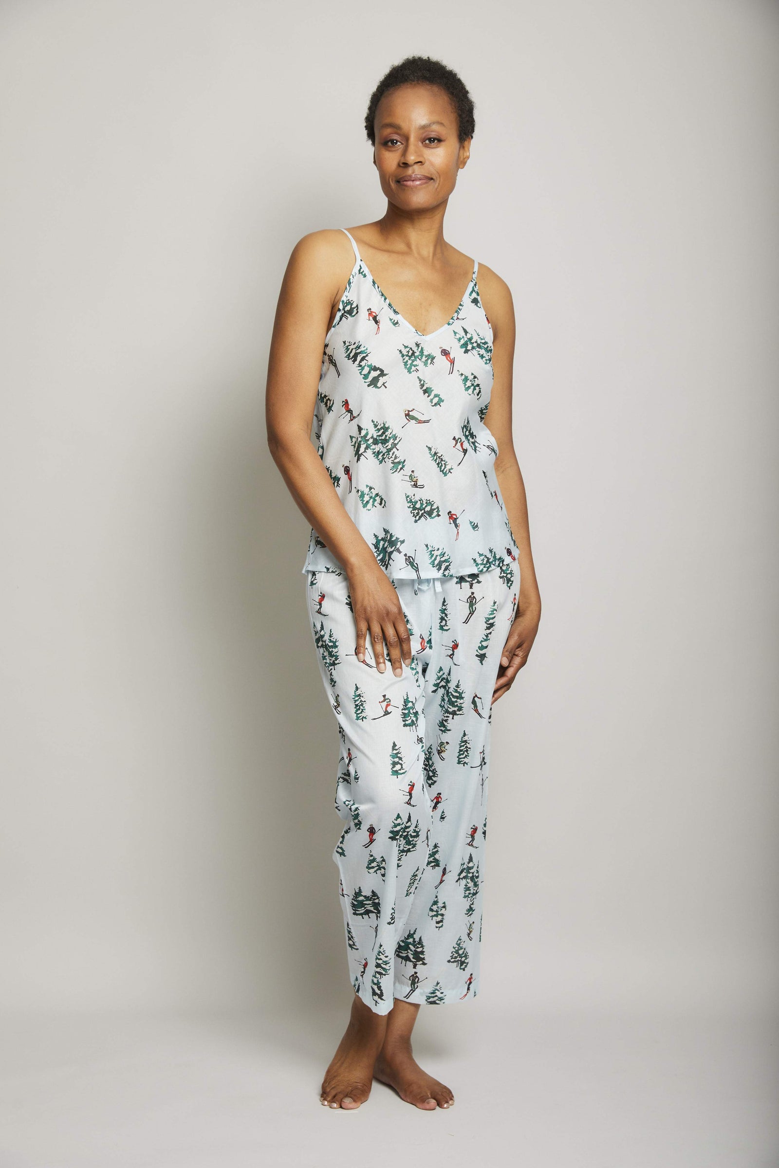 Ornaments Apoline SS Short Pajama Set with Piping