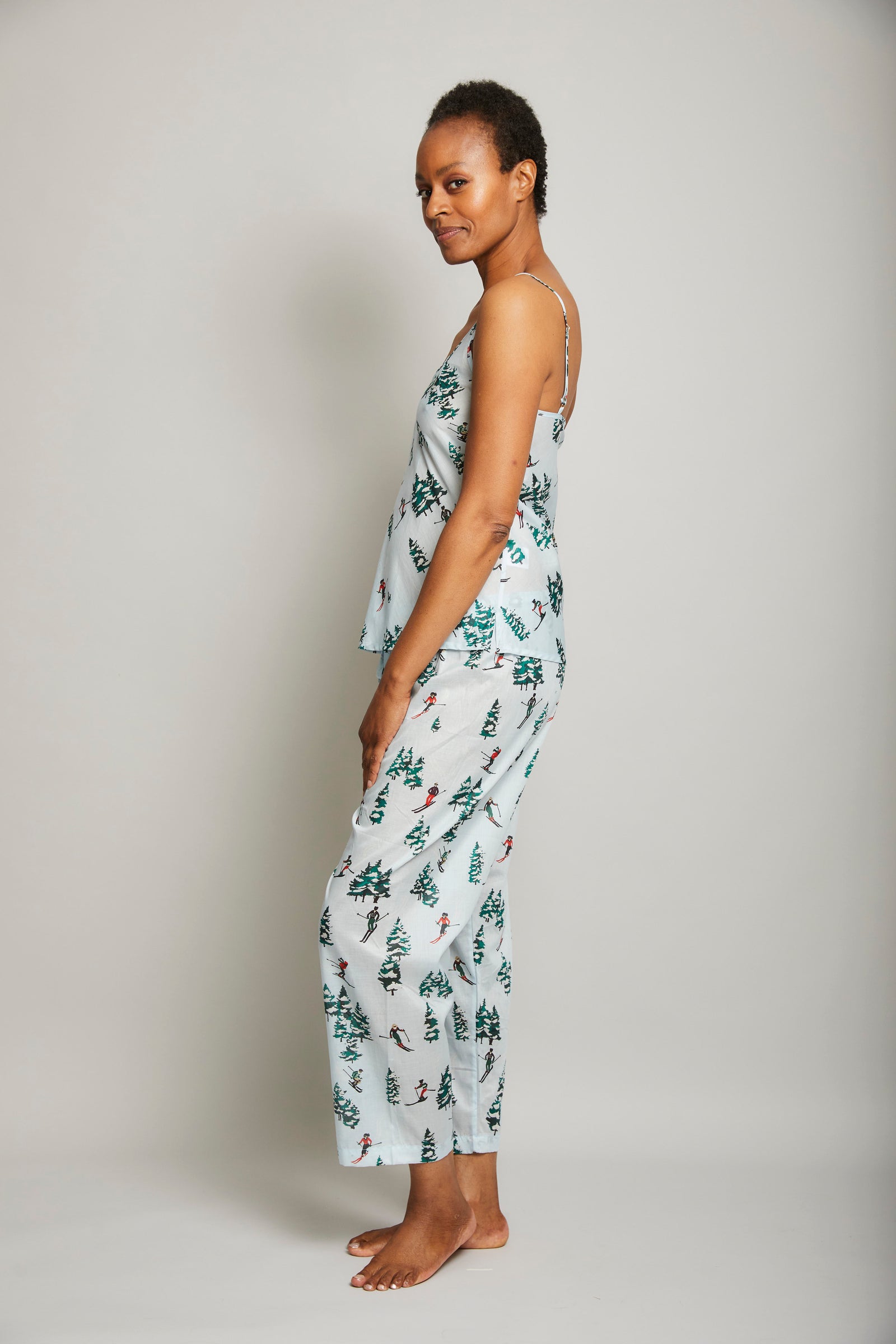 Ornaments Apoline SS Short Pajama Set with Piping