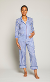3/4 Sleeve Cropped Pant PJ Set With Piping