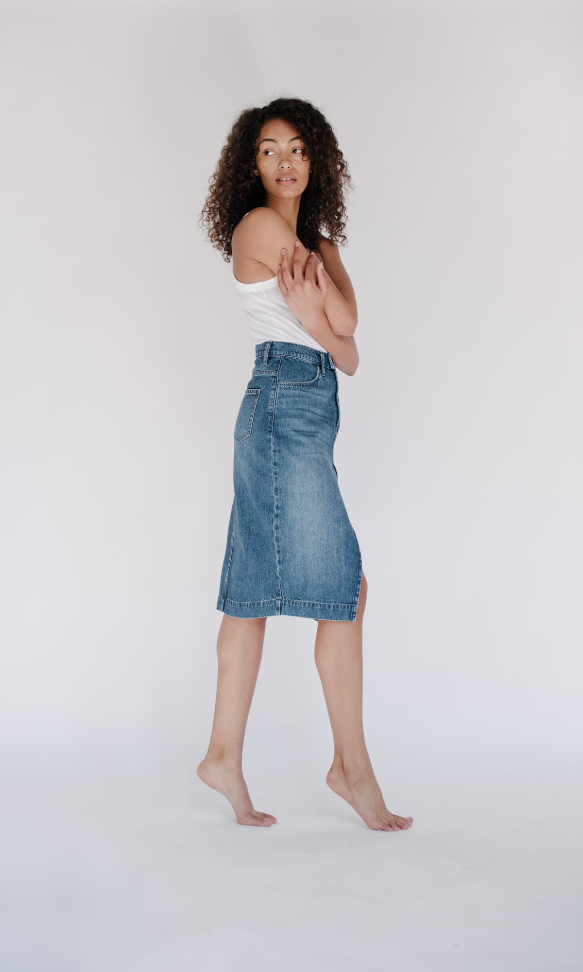 A-Line Front Slit Skirt