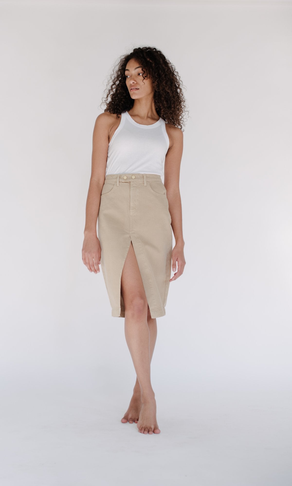 A-Line Front Slit Skirt