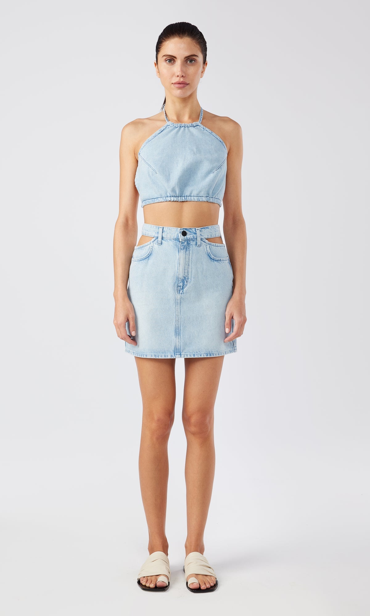 Ms. Stone Cut-Out High Rise Skirt