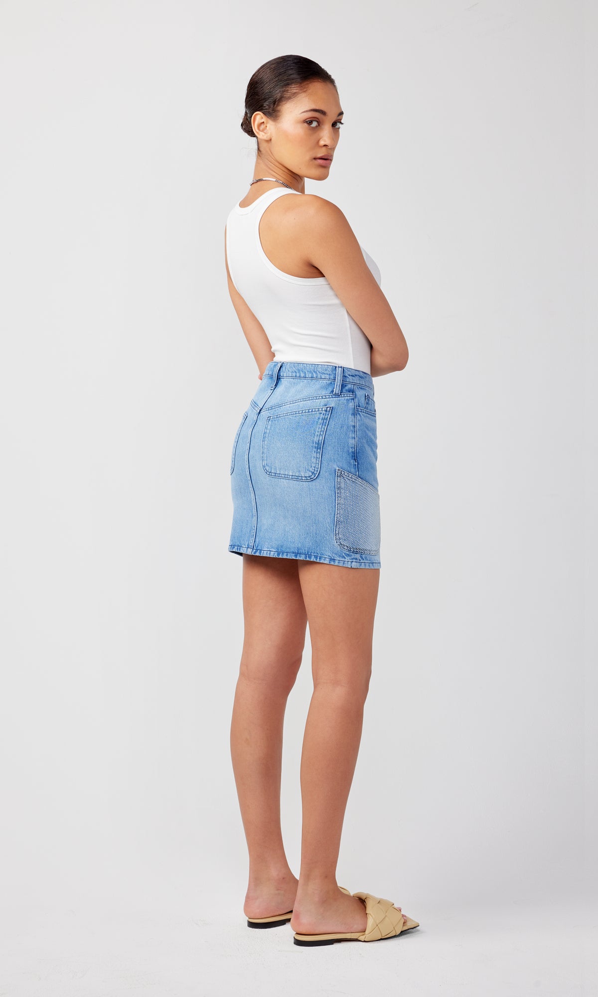 Ms. Cali Mid Length Cargo Skirt