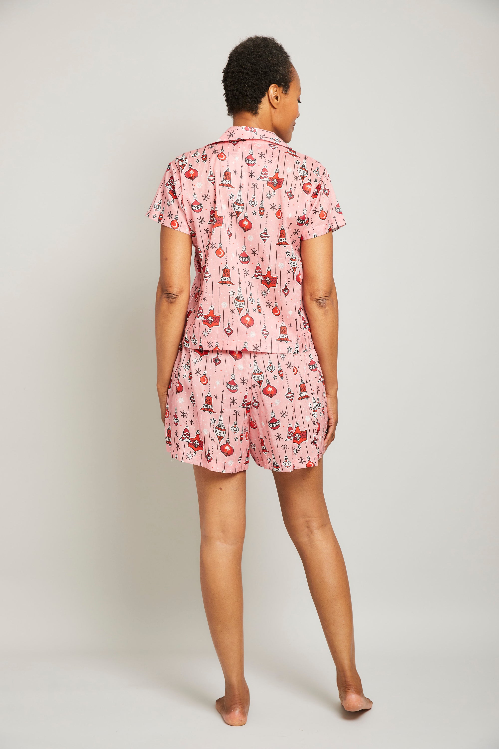 Ornaments Apoline SS Short Pajama Set with Piping