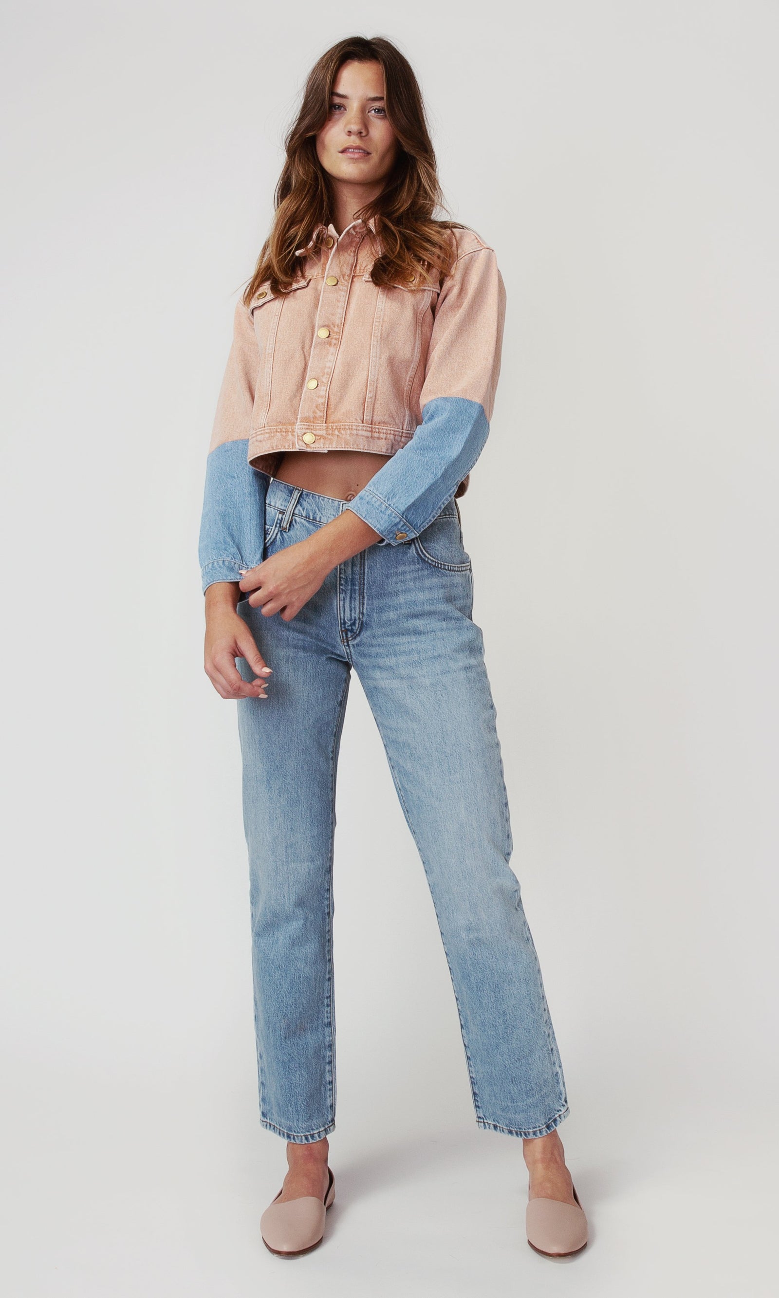 Two Tone Crop Jacket