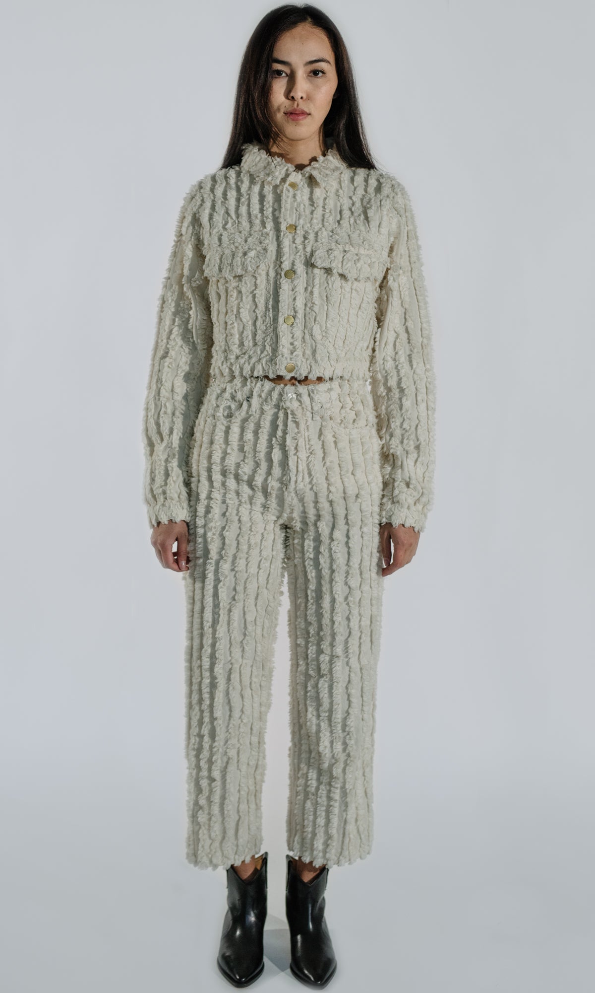 Ms. Triarchy Denim Shearling Jacket