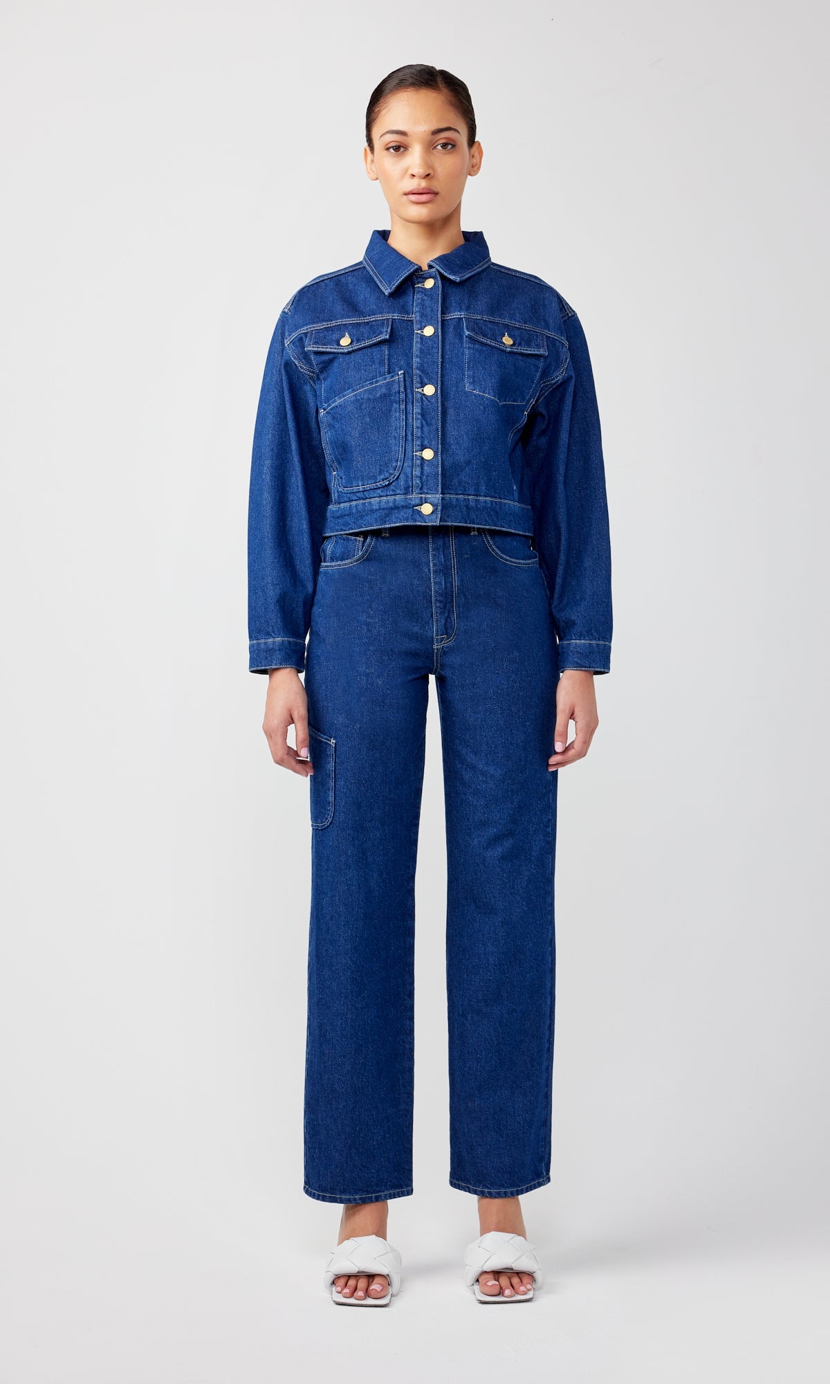 Ms. Cali Oversized Crop Cargo Jacket