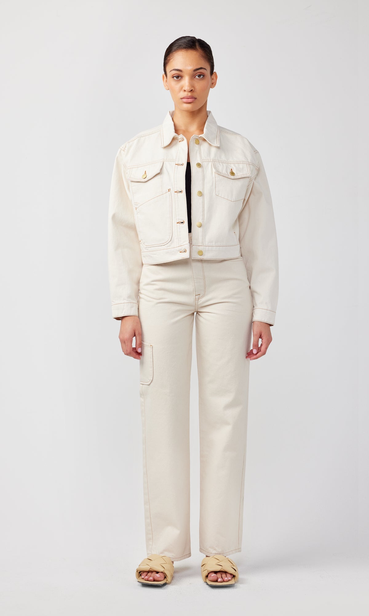 Ms. Cali Oversized Crop Cargo Jacket