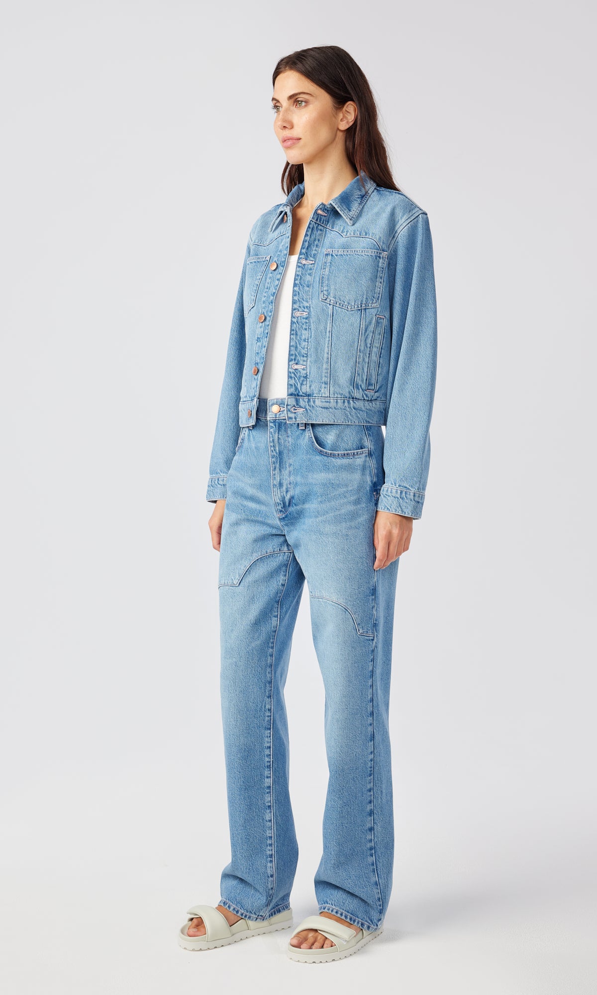 Ms. Ciela Cloud Stitch Trucker Jacket