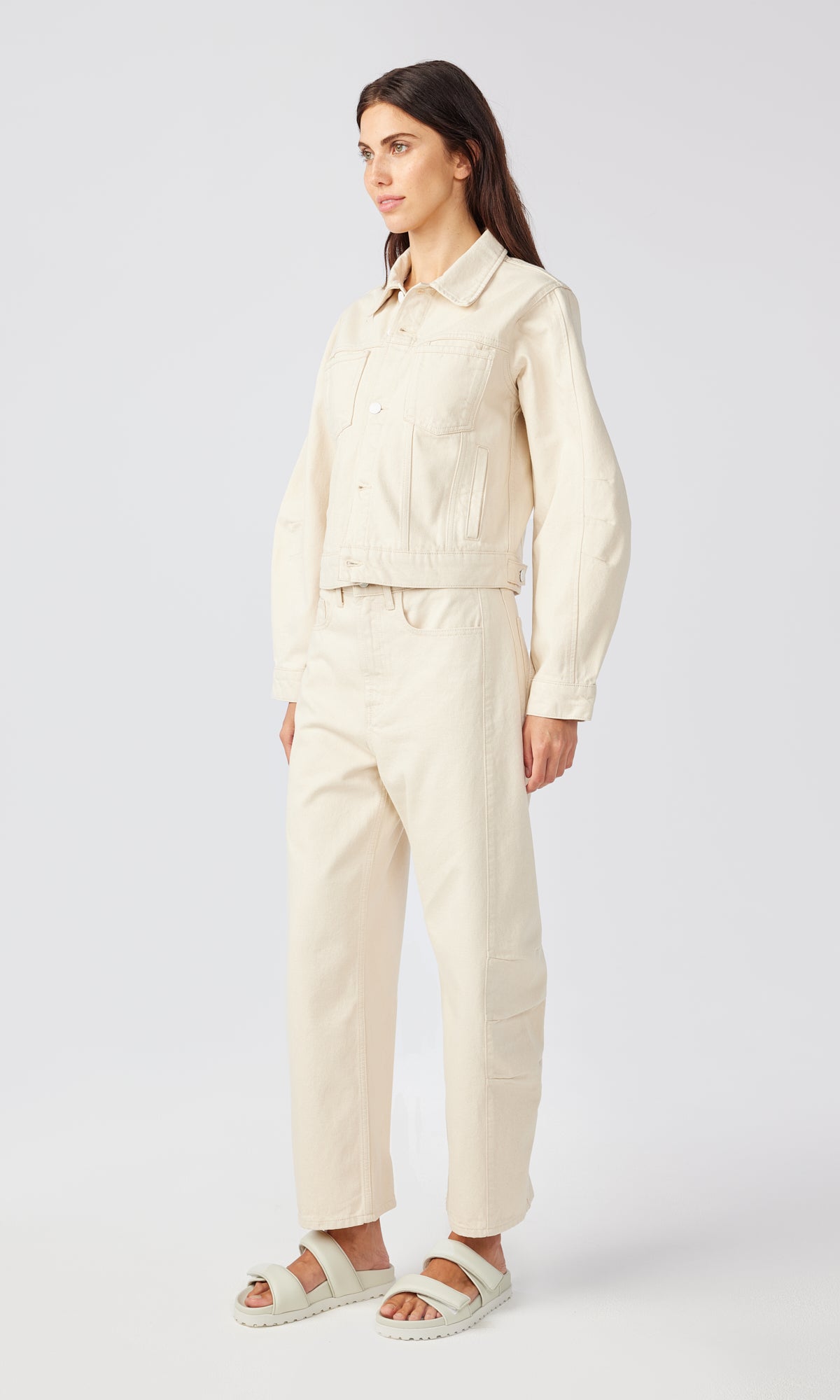 Ms. Walker Constructed Sleeve Trucker Jacket