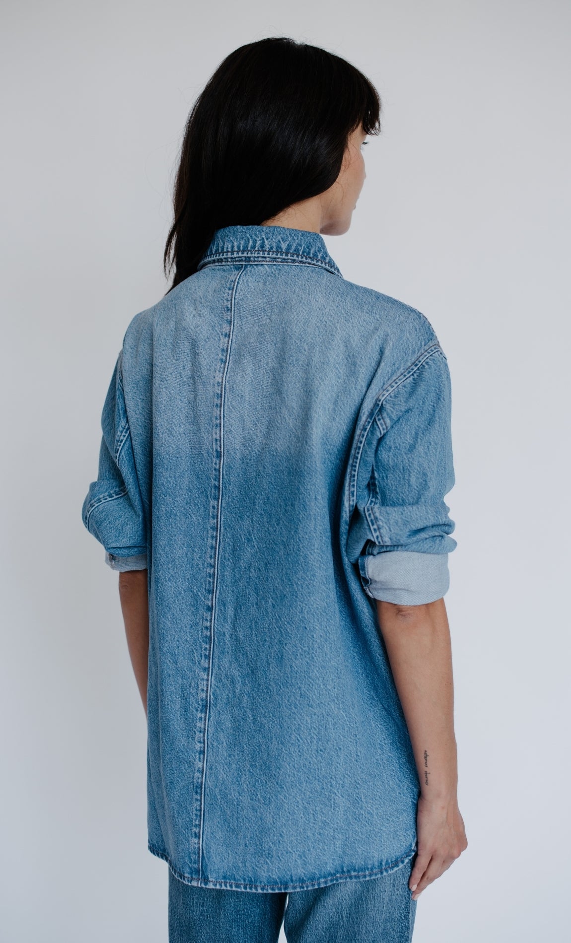 Ms. Triarchy OS Denim Shirt