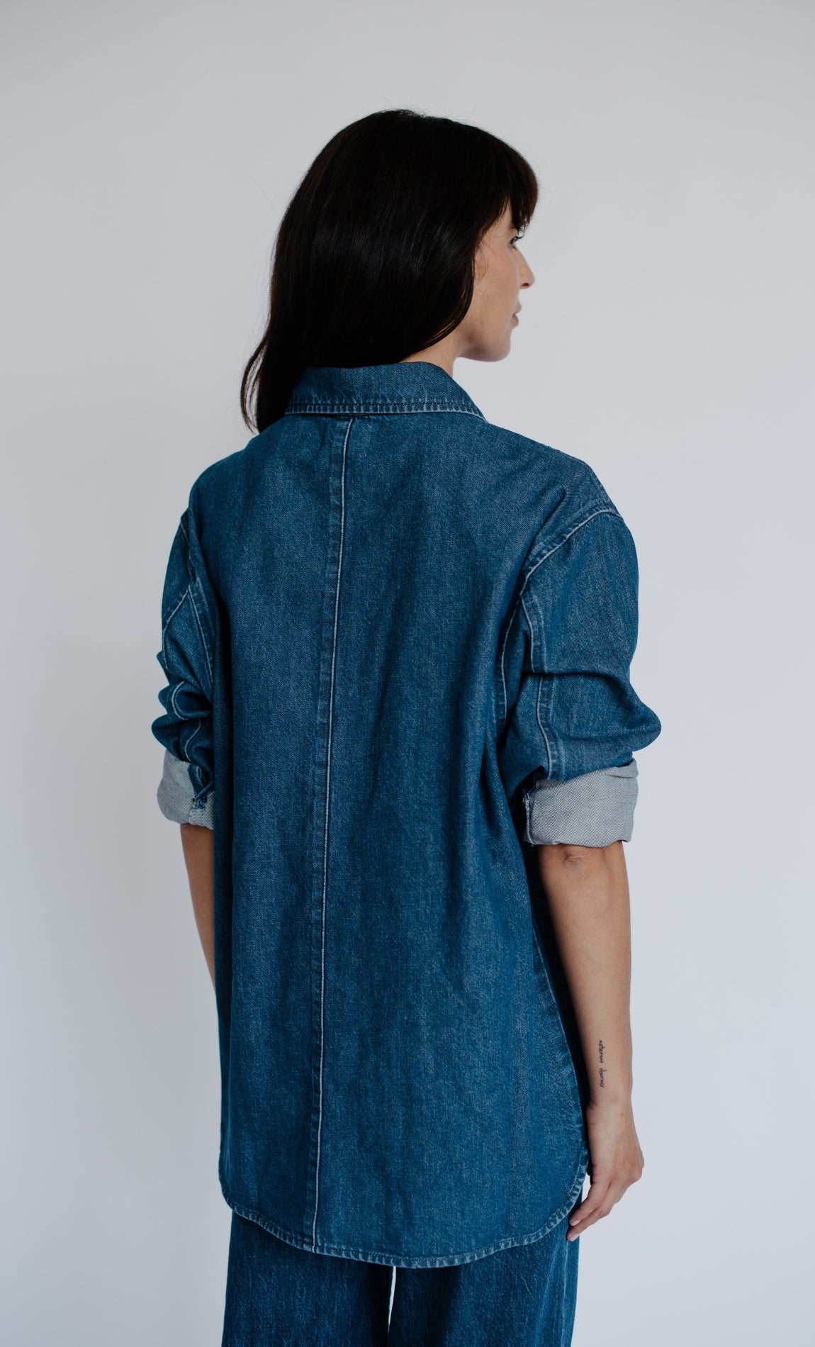 Ms. Triarchy OS Denim Shirt