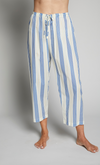 Striped Cotton Cropped Sleep Pant