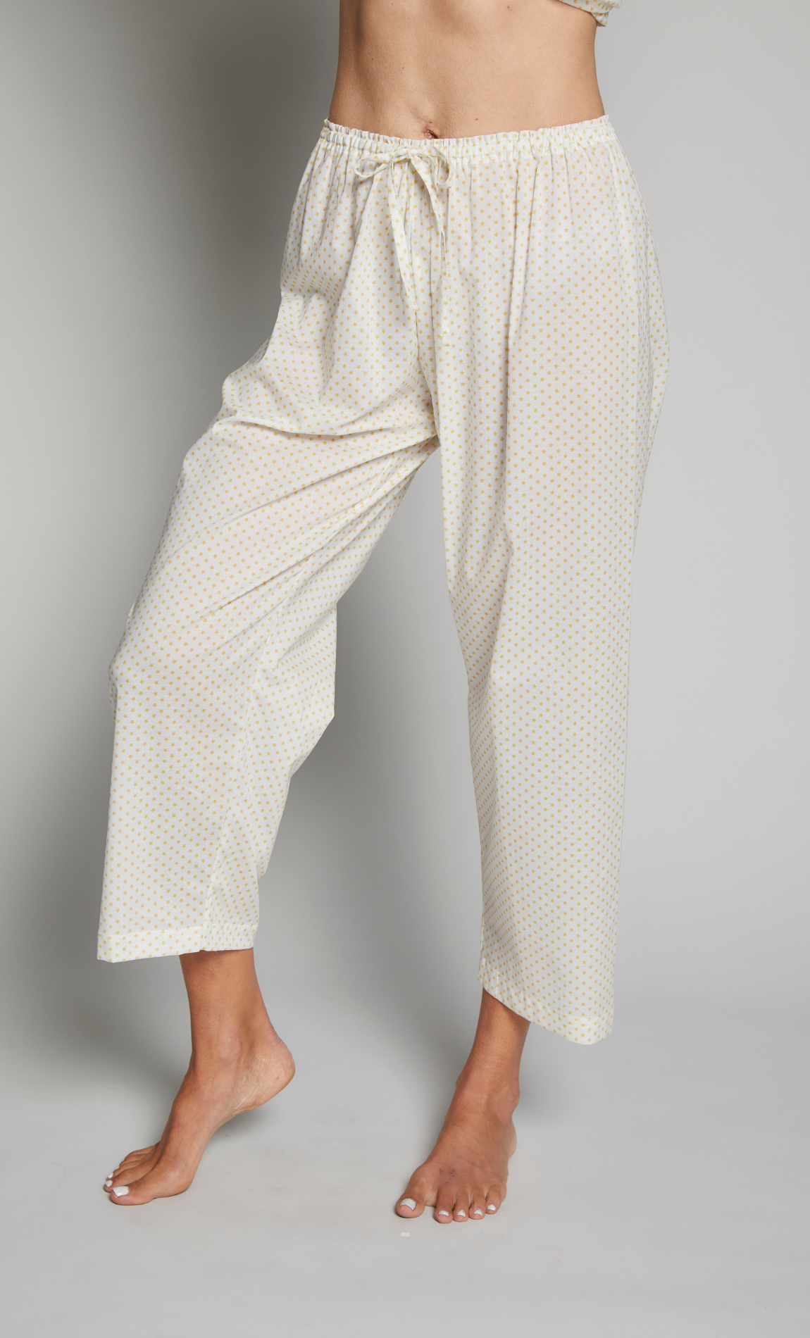 Stars Cotton Cropped Sleep Pant