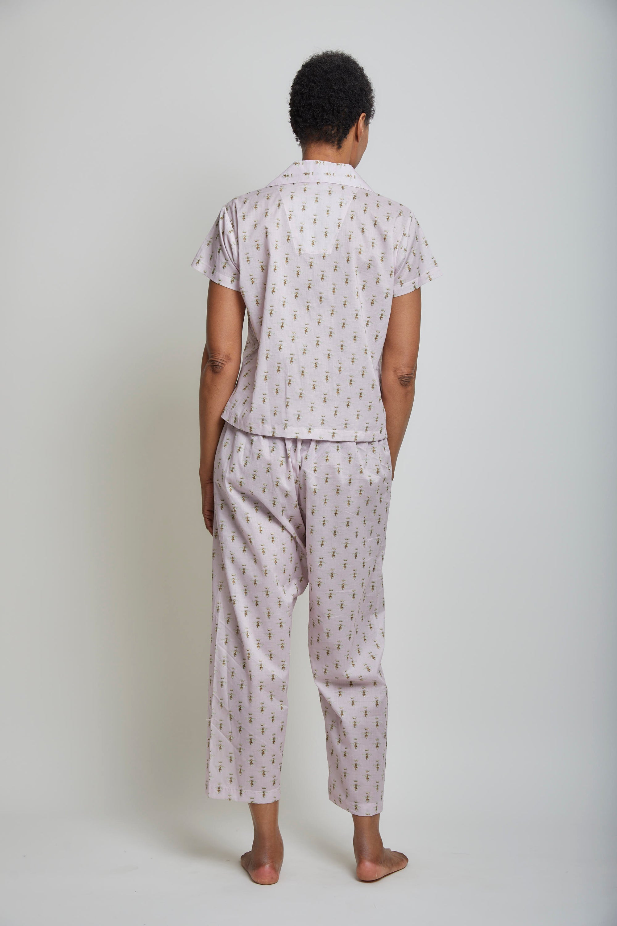 Apoline Short Sleeve Cropped Pant Pajama Set