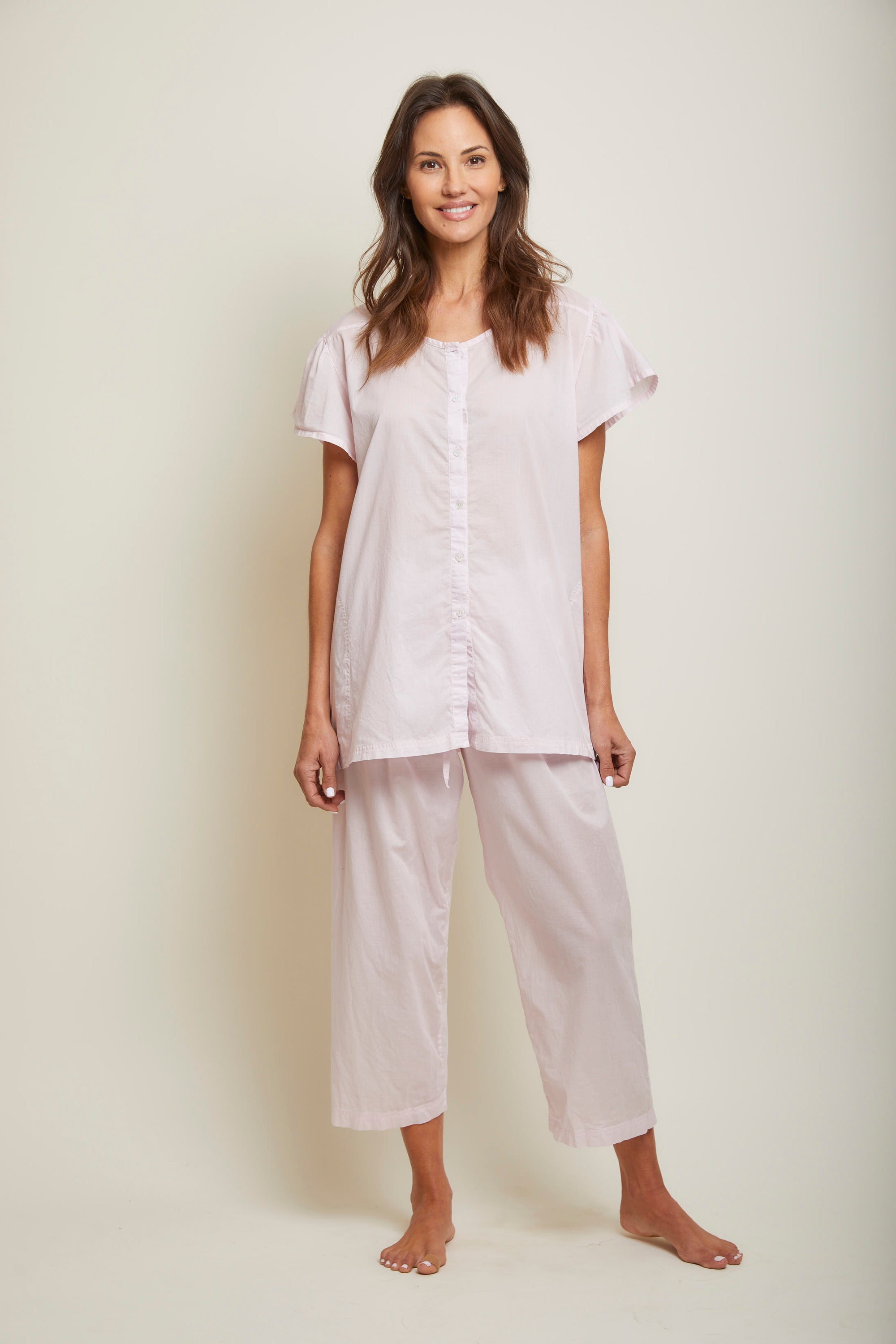 Gaby Short Sleeve Cropped Pant Pajama Set